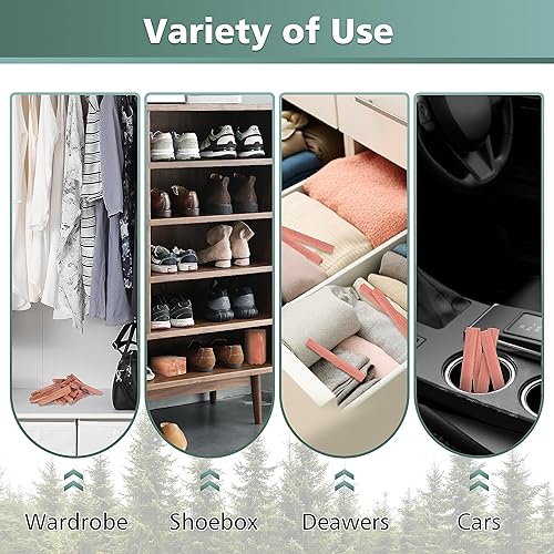 Miniatura 5 de 50PCS Cedar Sticks, 100% Aromatic Red Cedar Blocks Cedar Planks for Closet Storage, Wardrobe, Closets Drawers