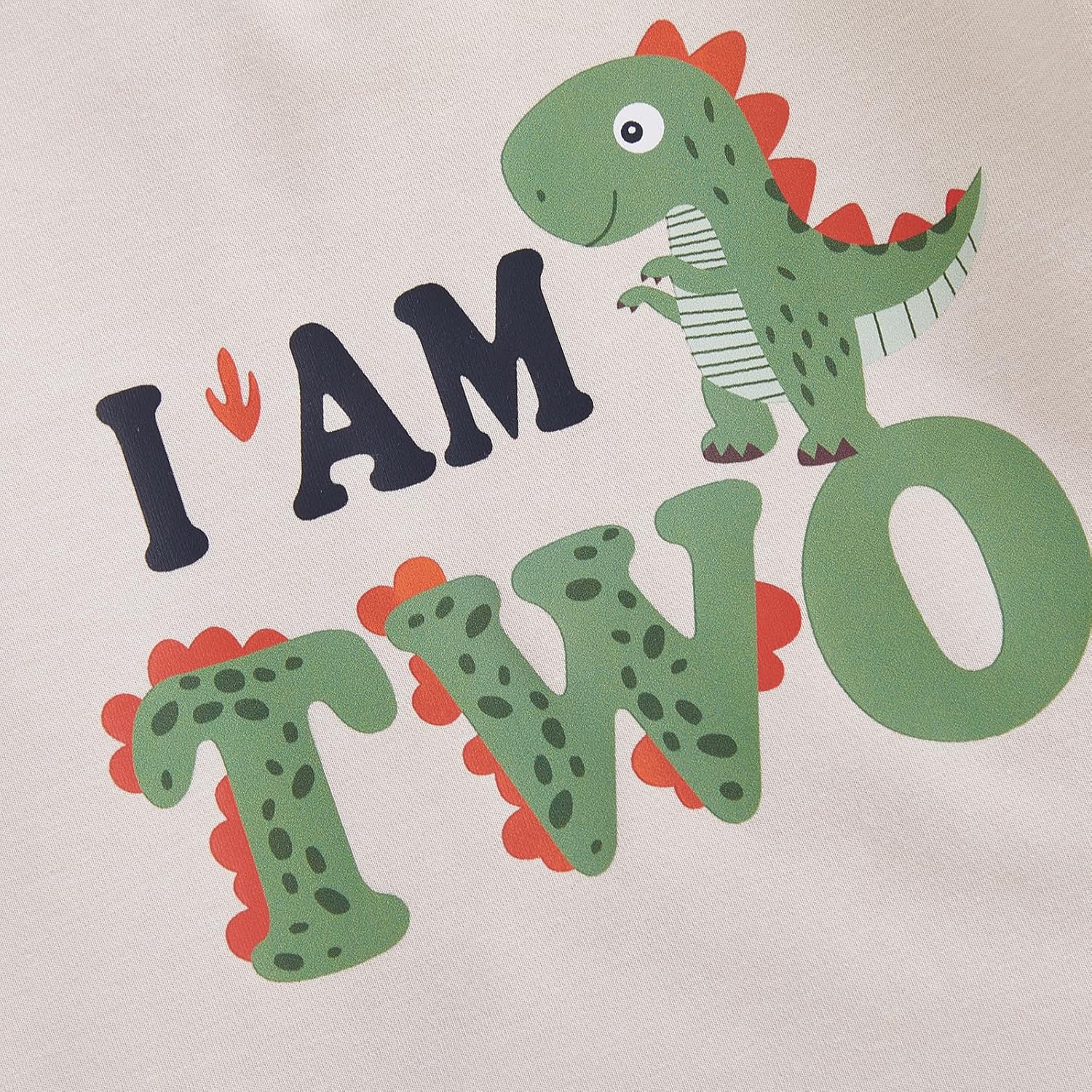 Dcohmch Second/2nd Birthday Outfit Girl Boy Dinosaur I’M Two Print Sweatshirt 2 Year Old Toddler Baby Shirt - Image 5