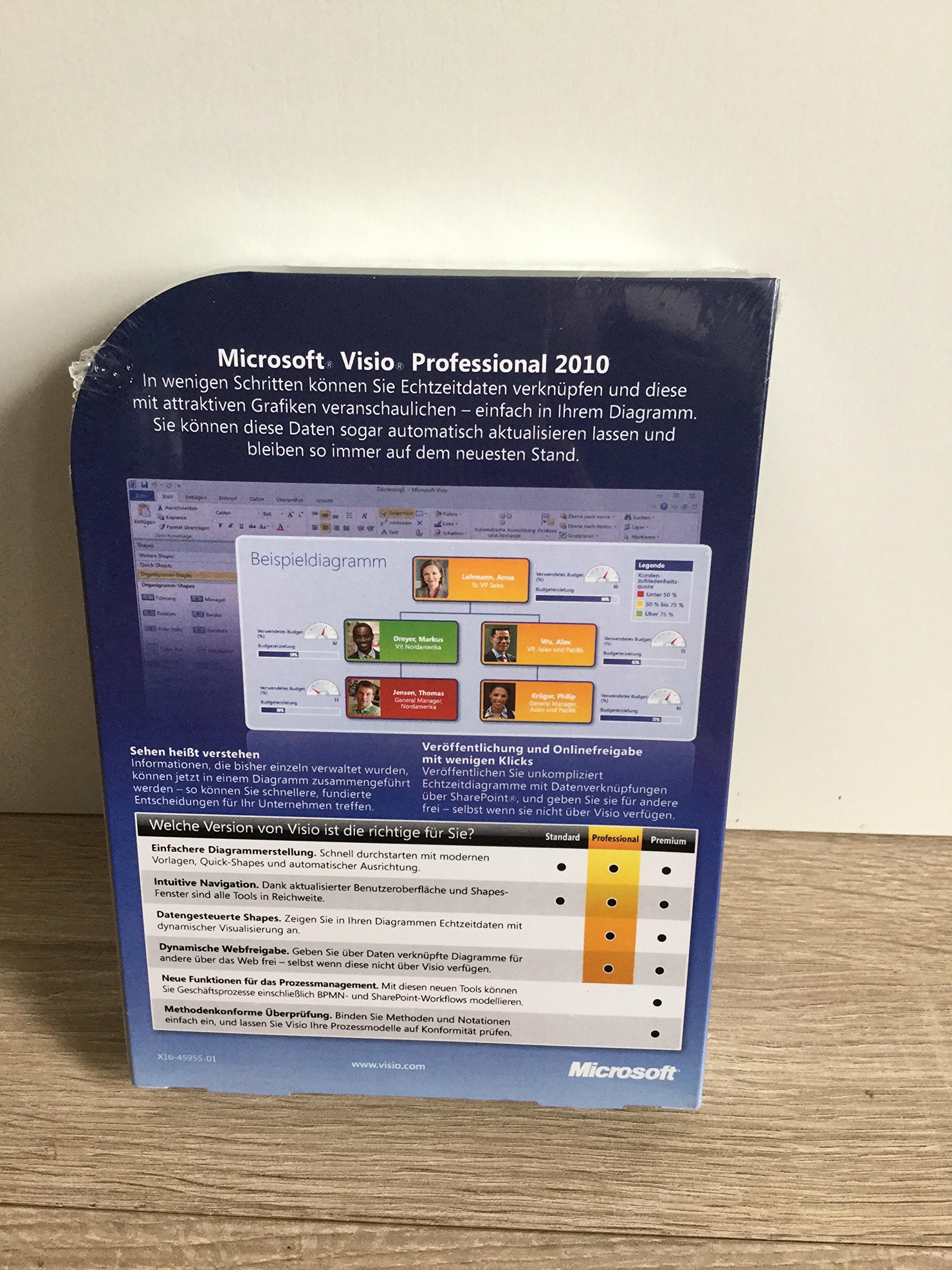 Microsoft Visio Professional 2010, DE - Software de gráficos (DE, 1 usuario(s), PC, 2048 MB, 256 MB, DEU)