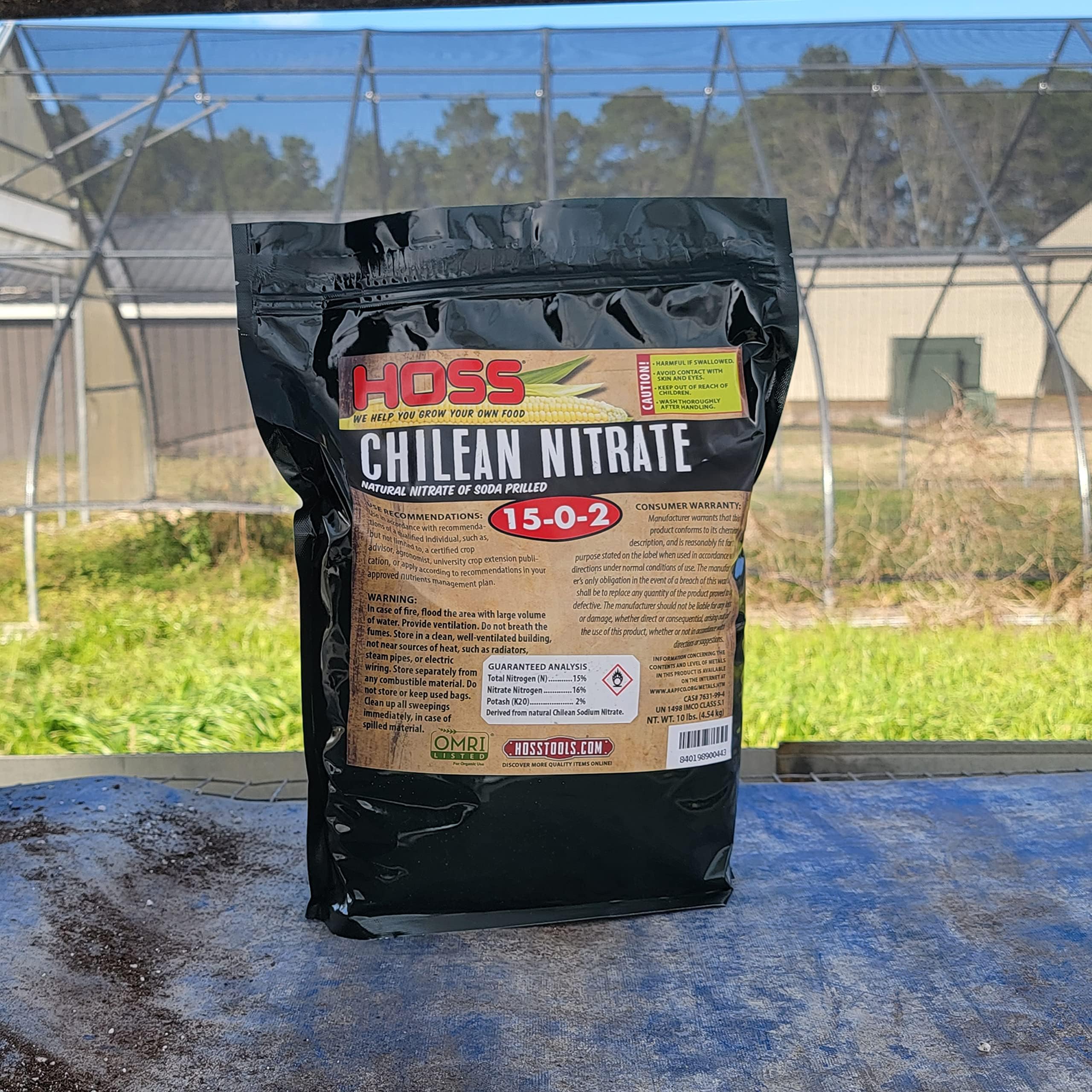 Chilean Nitrate Fertilizer | Organic Nitrogen Source for Vegetables | 10 lb Bag