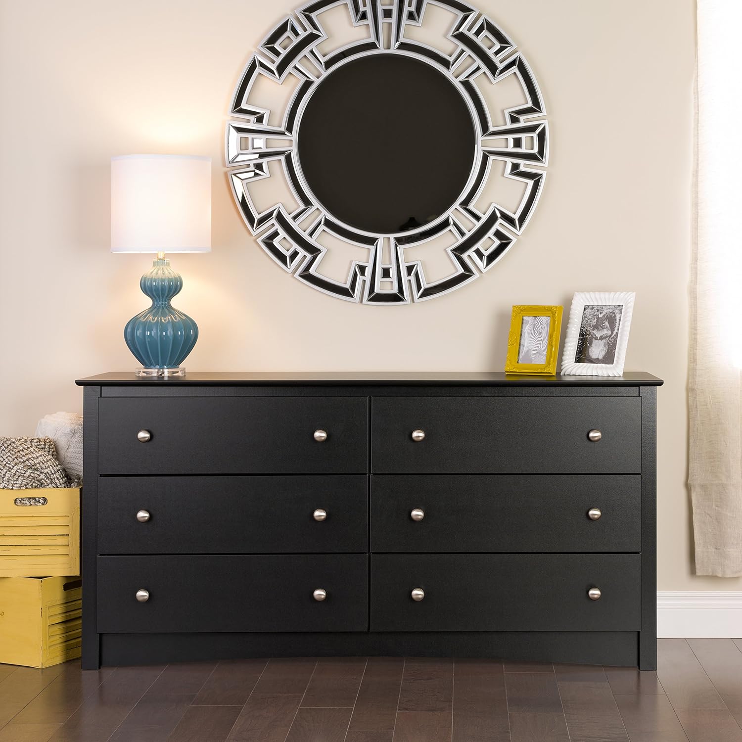 Black Sonoma 6 Drawer Dresser & Black Sonoma 5 Drawer Chest : Home & Kitchen