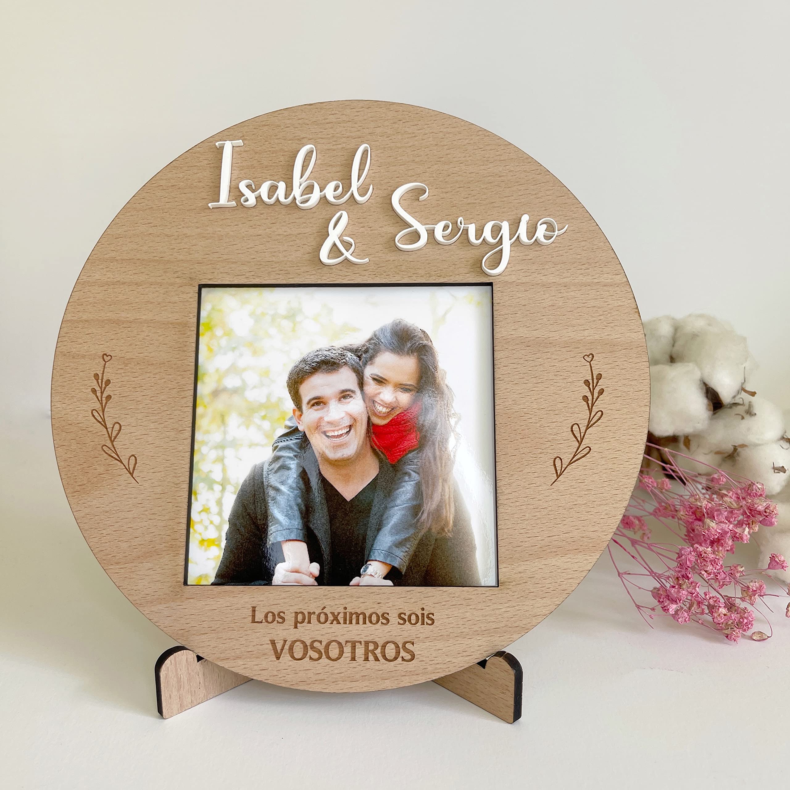 Qukimax® Placa con Marco de Fotos Los Próximos Sois Vosotros | Detalle Especial para Futuros Novios, Sois los Siguientes