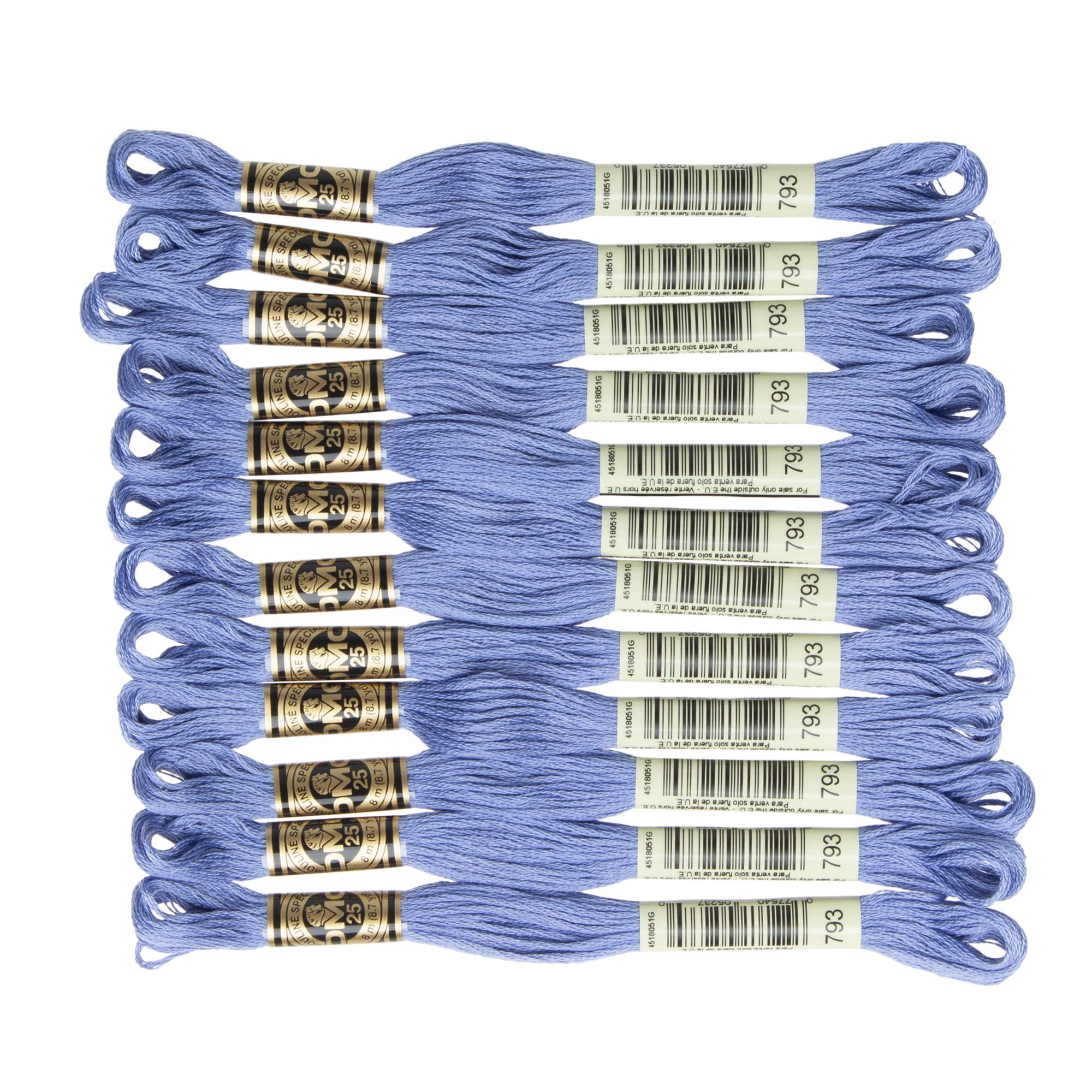 DMC 6-Strand Embroidery Cotton Floss, Medium Cornflower Blue