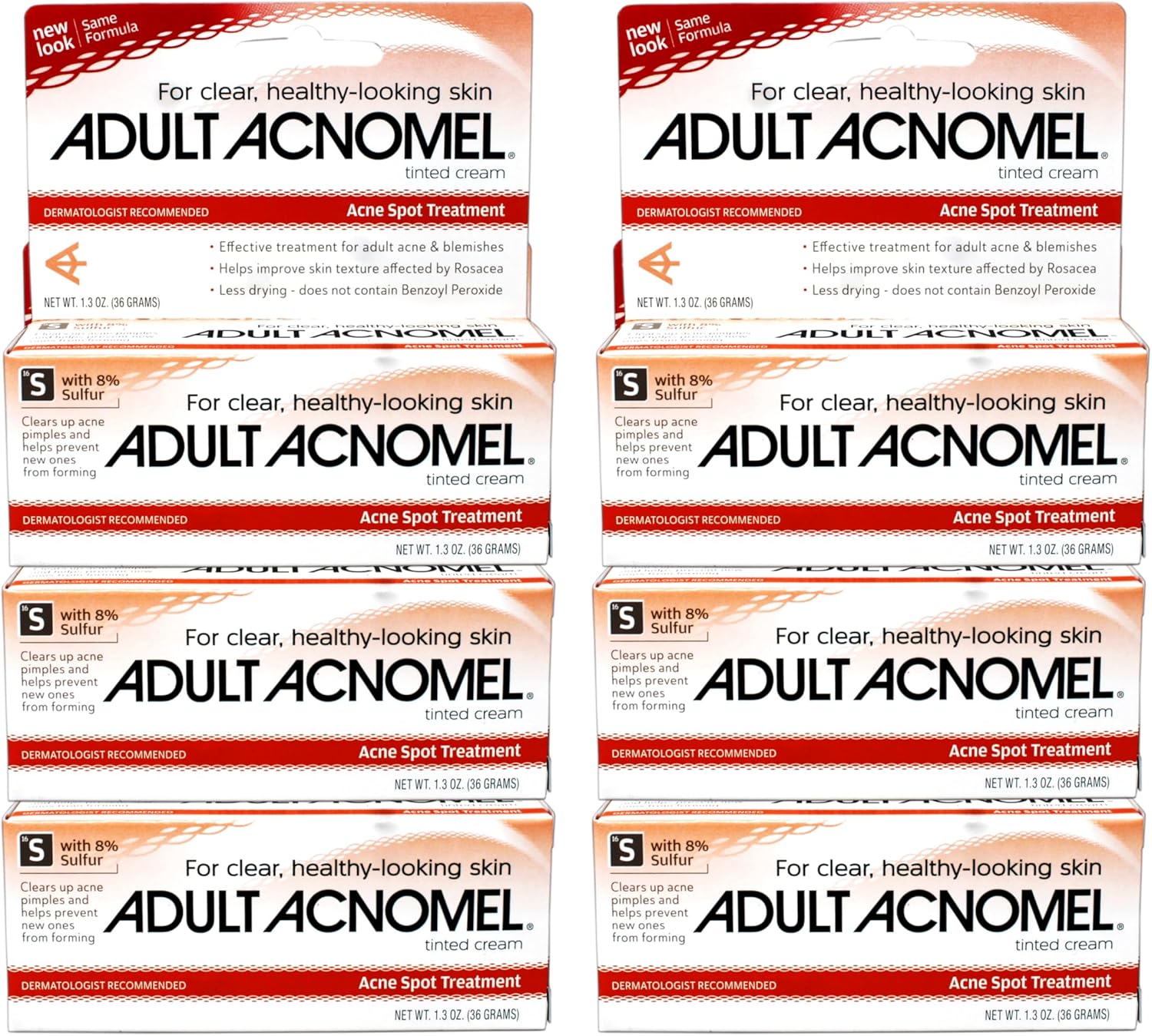 Adult Acnomel Tinted Cream 1.30 oz (Pack of 6)
