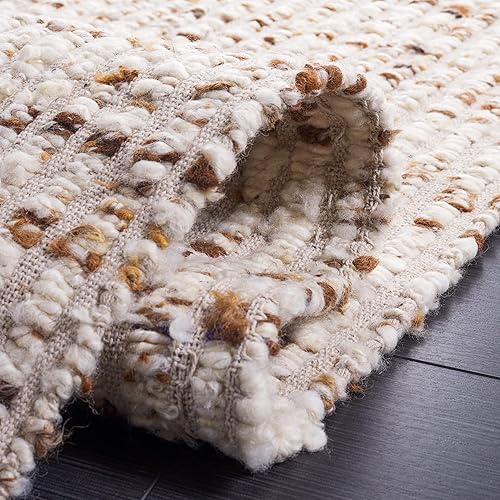 Miniatura 6 de SAFAVIEH Natura Collection - Alfombra de área de 5 x 8 pies, marfil y beige, hecha a mano de lana y yute, ideal para zonas de alto tráfico en sala