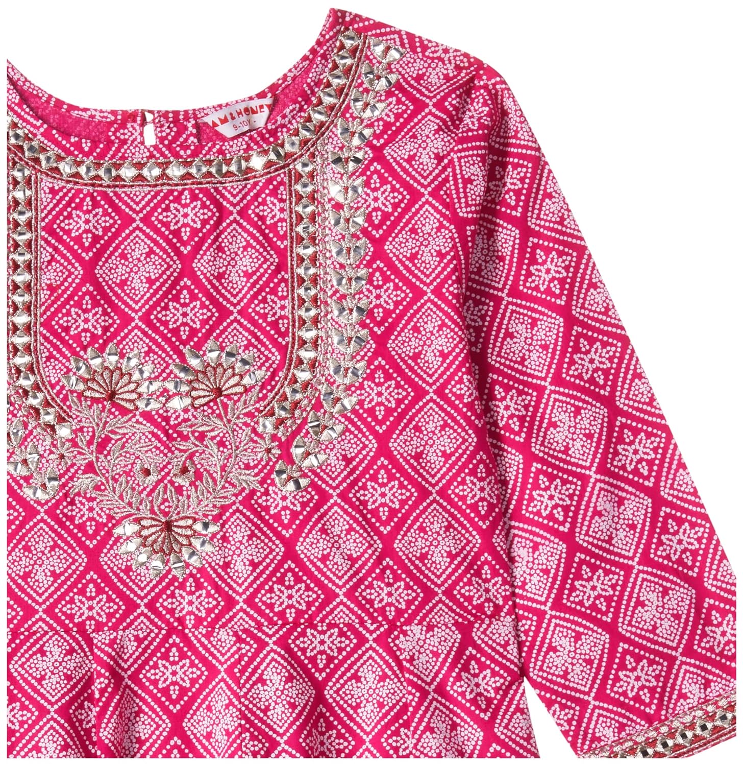 Amazon Brand - Jam & Honey Girl's Cotton Straight Long Kurti offers donot miss