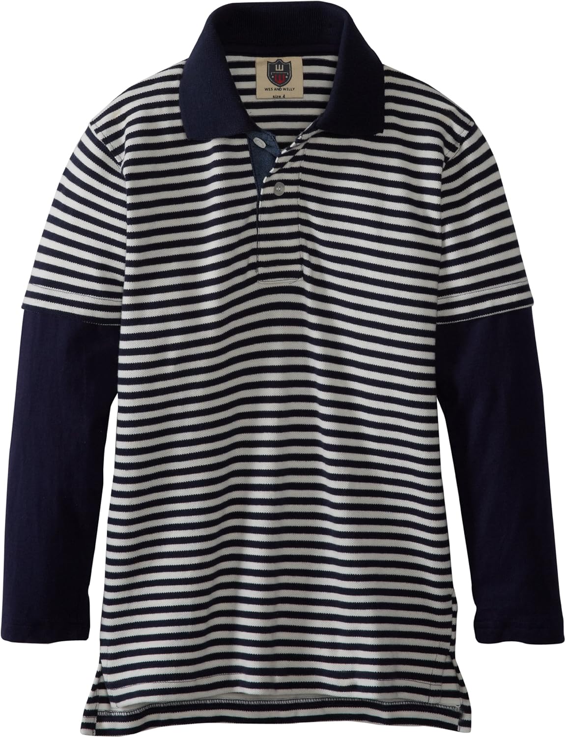 Wes & Willy Little Boys' Striped Polo 2 In 1