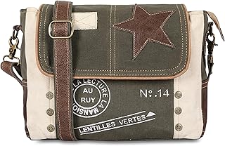 Upcycled Large Canvas Crossbody/shoulder Bag for women with removable sh...