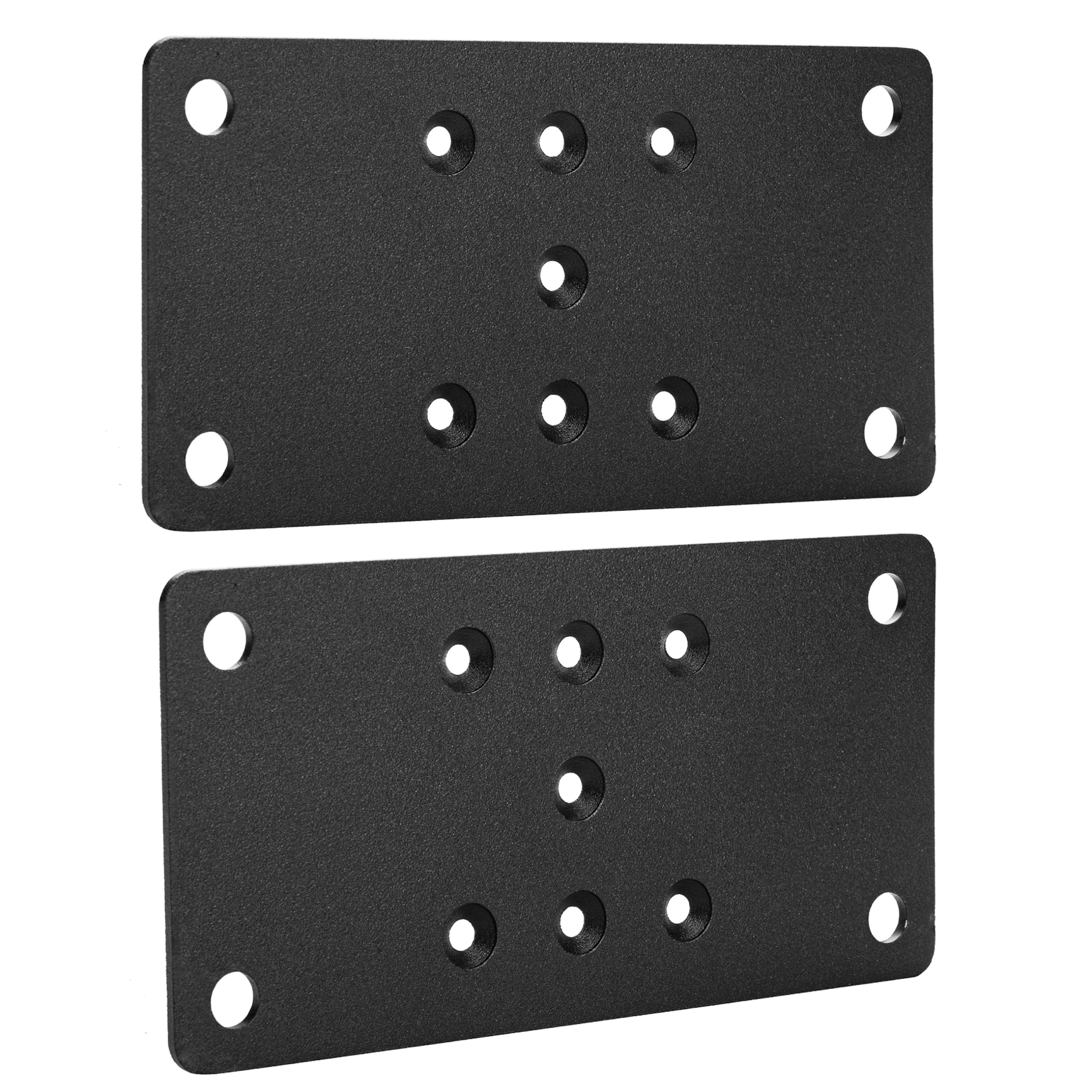 SihnmanPost Anchor Base Steel Plate Powder Coated for Deck Railing, Wood Fence, Mail Post Bracket. Deck Railing kit for 2x4 Wood, 4x4 Wood as Deck Railing Bracket, 4x4 Bracket, 4x4 Anchor, toja Grid