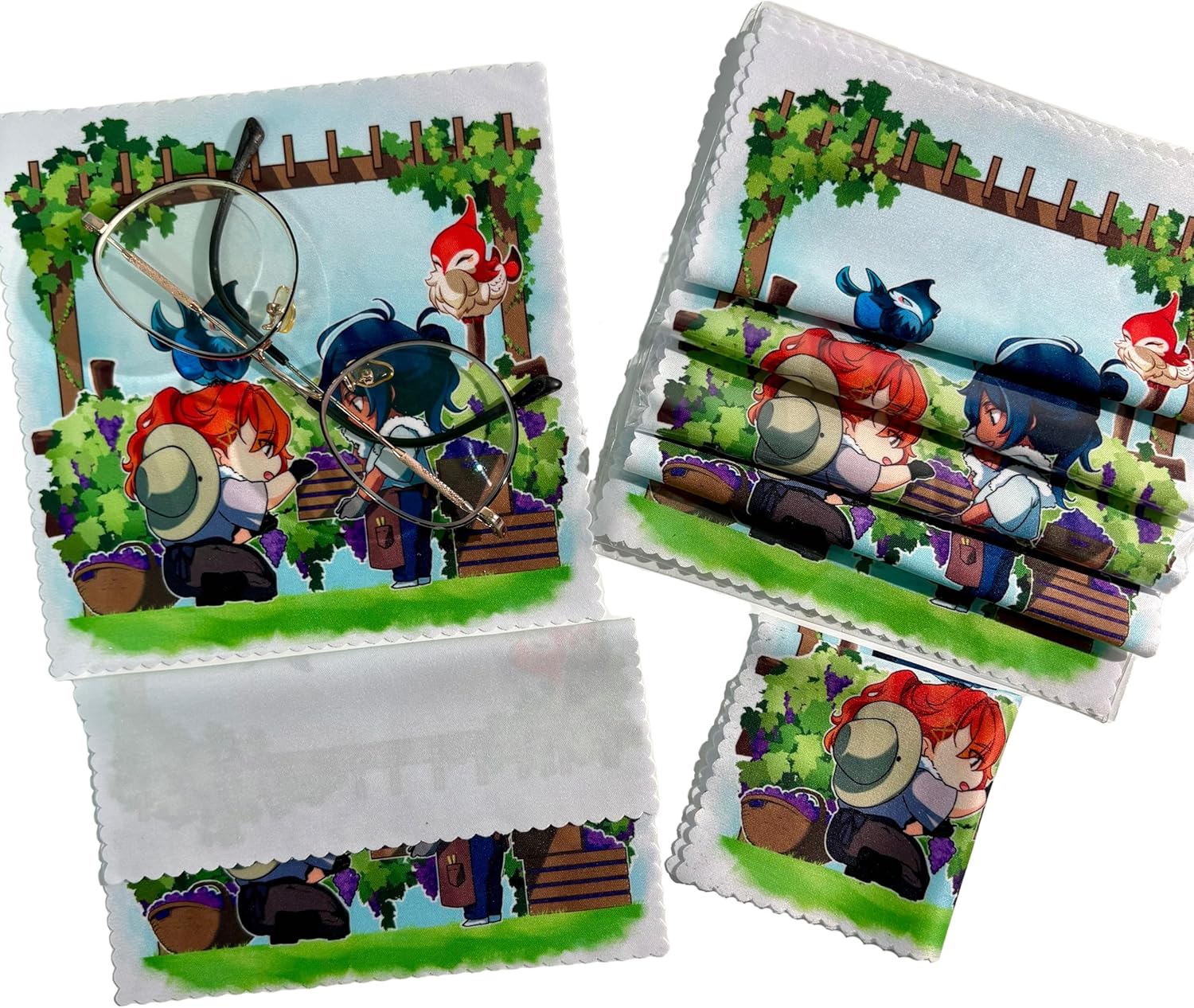 Microfiber Cleaning Cloths, Bulk Personalized Logo Lens Cloth for Glasses, Screens, Promotional Giveaways, Corporate Gifts - Soft, Reusable & Washable (100)
