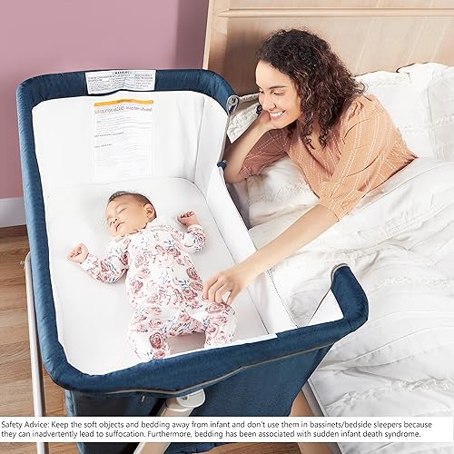 Miniatura 2 de Dream On Me Waves - Cuna 3 en 1 para bebé, cama de noche y corral, siete posiciones de altura ajustable, moisés ligero y portátil, certificado JPMA