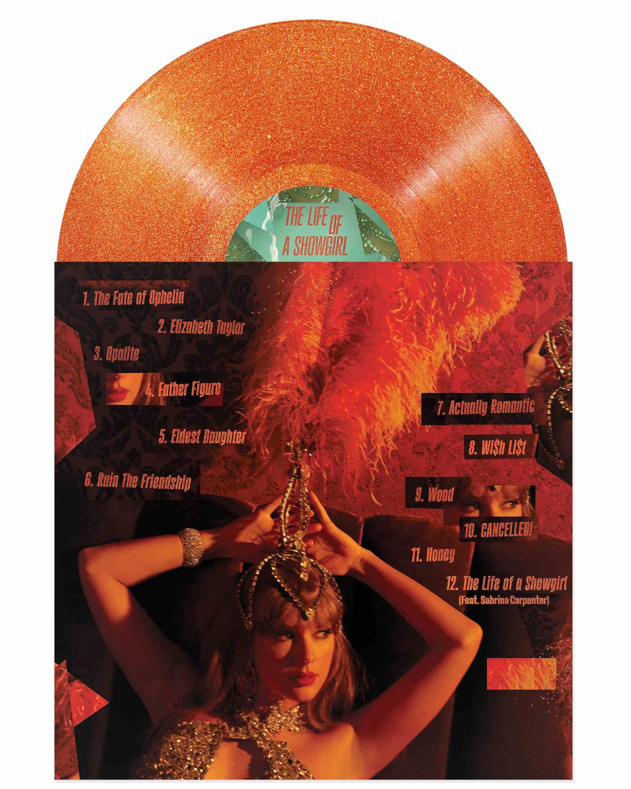 Taylor Swift – The Life of a Showgirl (Vinile Sweat And Vanilla Perfume Portofino Orange Glitter – standard)