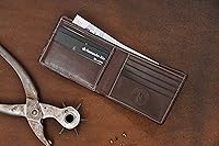 Vista 6 de GauchoLife Guarda Pampas Billetera Bi-Fold de Piel Azul-RojoChocolate