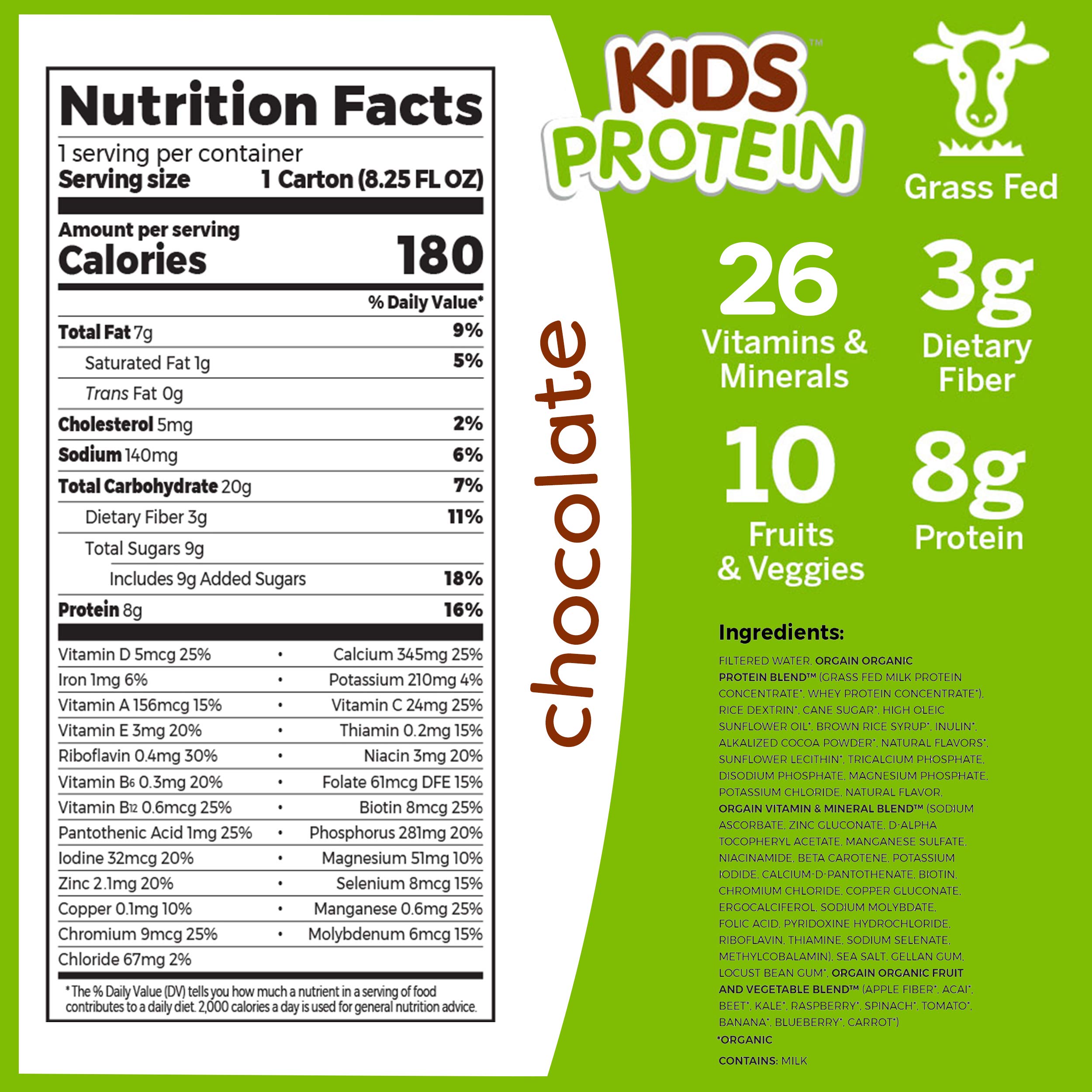 Orgain Organic Kids and Vegan Protein Shakes Bundle (12 Pack)