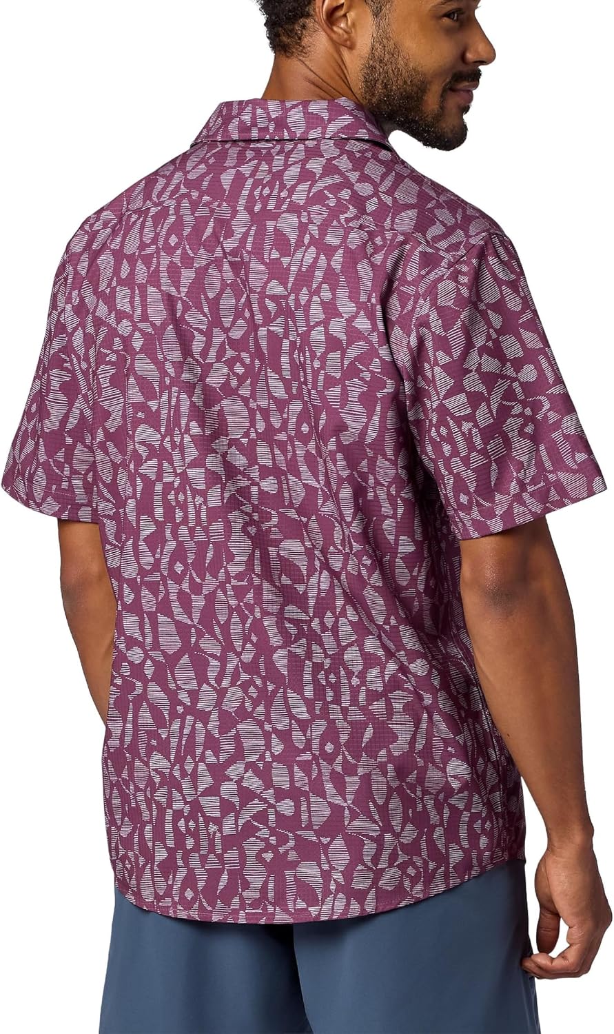 MARMOT Men's AirExchange Short Sleeve Shirt, Sugar Plum Fiesta Stripe, Large