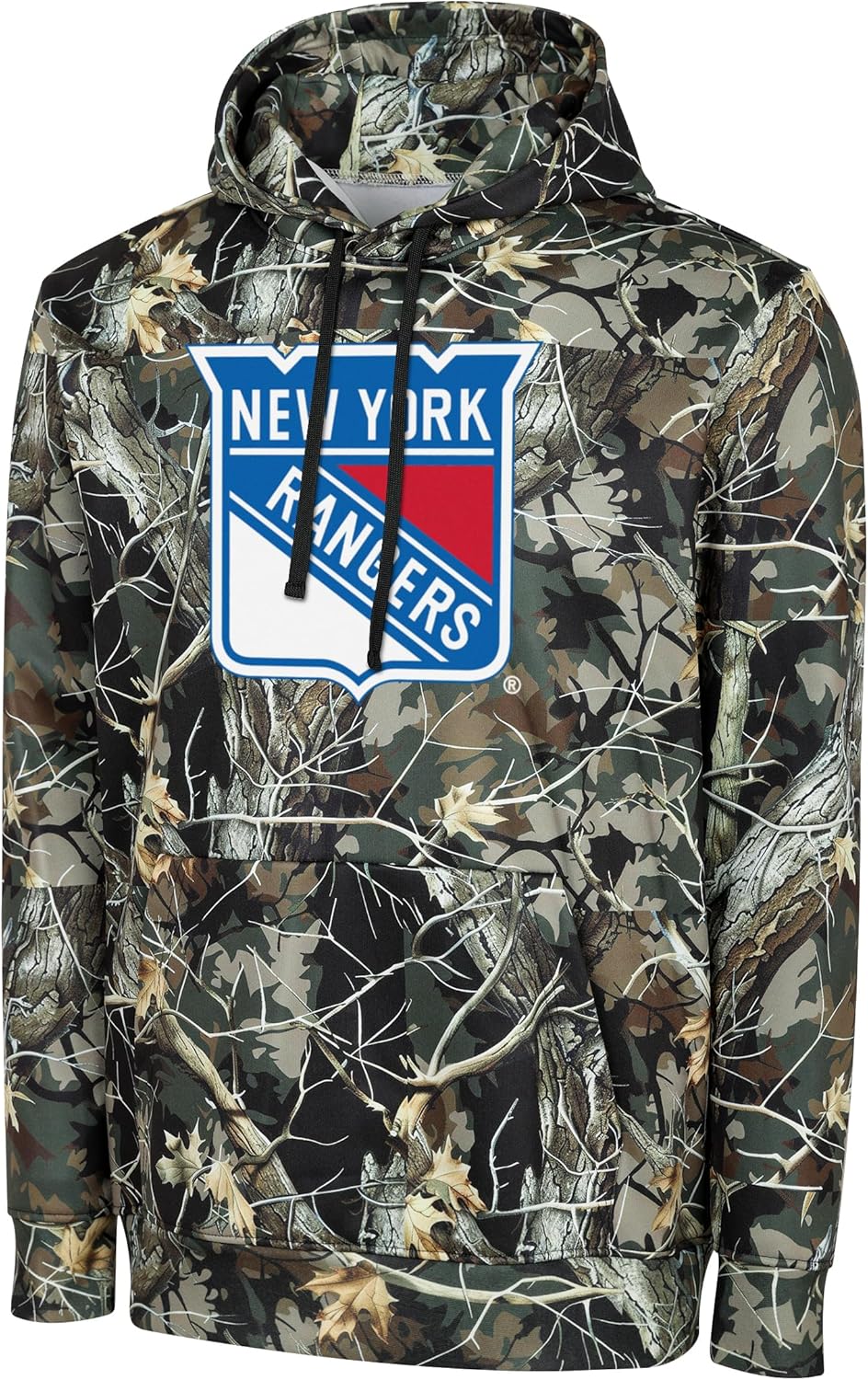 FOCO NHL Men's Official Hunter Camo Primary Logo Performance Pullover Hoodie Sweatshirt