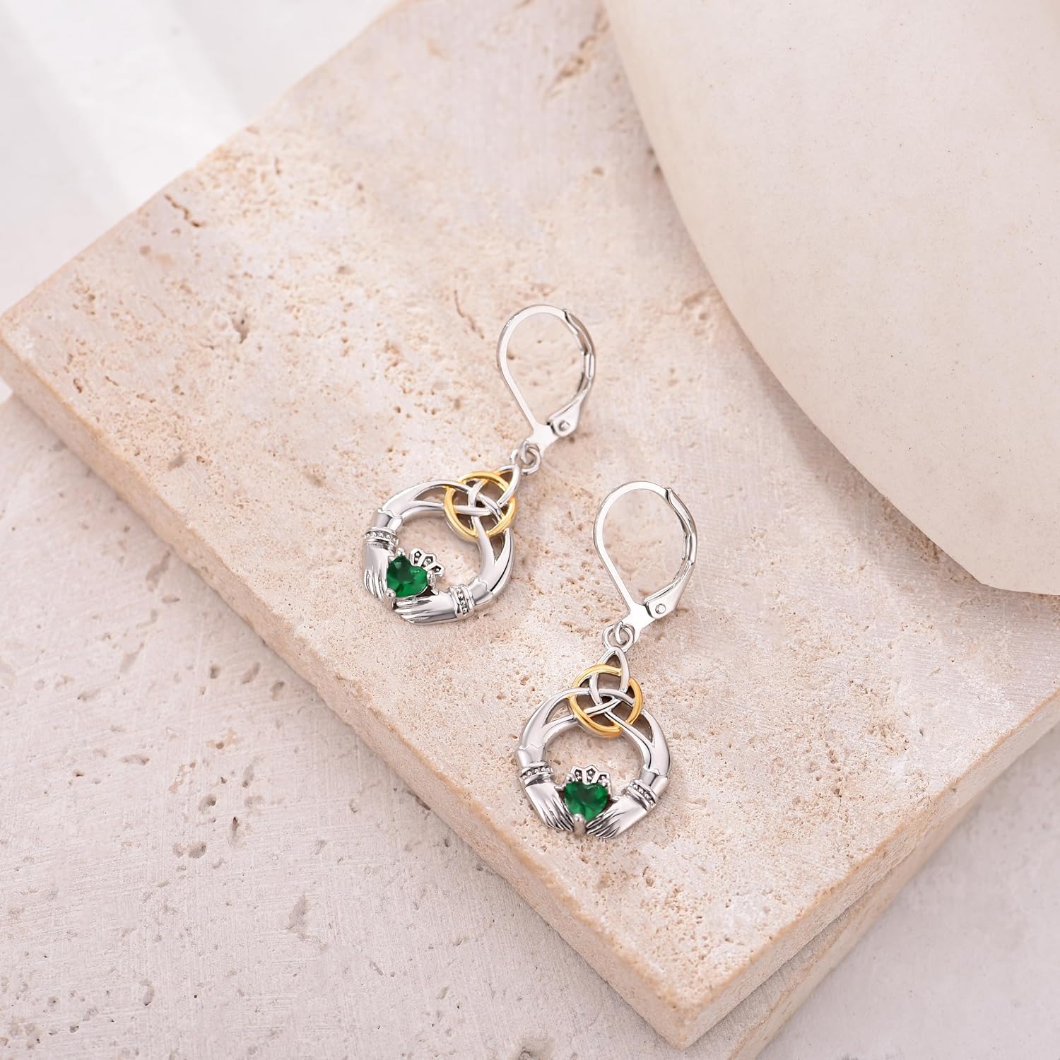 Celtic Earrings for Women Celtic Knot Dangle Earrings Good Luck Irish Drop Earrings Jewelry for Women - Image 3