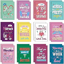 24 cadernos para presentes da semana da enfermeira – mini blocos de notas para bolso, para apreciação, graduação, estudante de medicina e escritório de enfermagem (12 estilos)