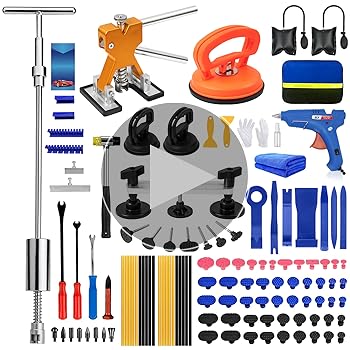 Paintless Dent Removal Kit PDR Tools Paintless Dent Repair Tools Kit Slide Hammer Bridge Pulling Glue Gun D Saca Golpes Para Carros