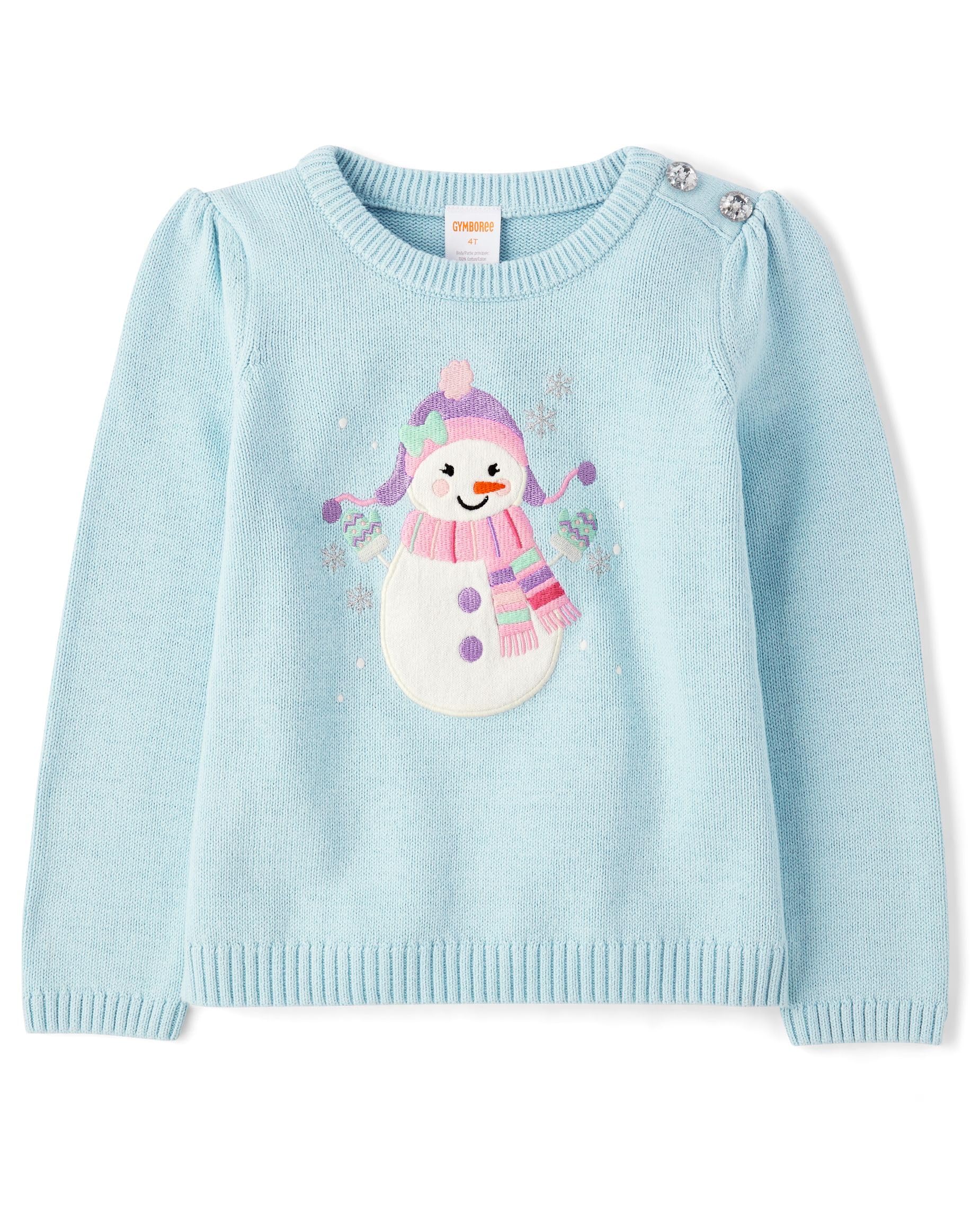 Gymboree Boys' and Toddler Long Sleeve Embroidered Crew Neck Pullover Sweater