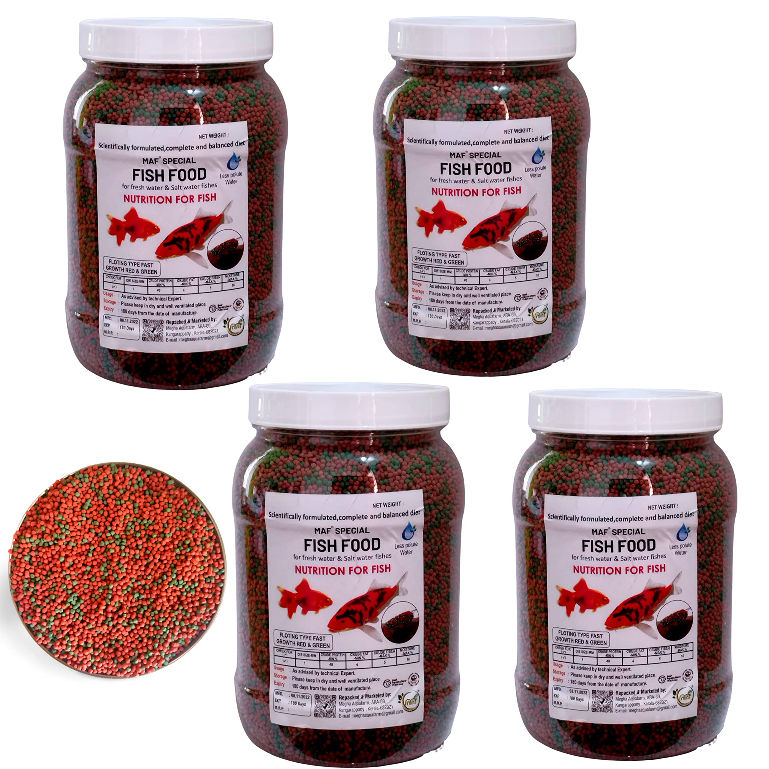 Aqua Petz Red-Green Color Balls Fish Feed, Pellet Feed, Koi Fish Feed, Gold Fish Feed, Edible Fish Feed, Pond Feed, Taiyo Feed (1800 Grampack Of 4),Adult (B09THCXQ1B) Amazon Price History, Amazon Price Tracker