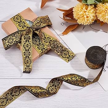 な*つ様 LE’RURE Shoulder ribbon jacquard dr Amazon.com: GORGECRAFT 7.7 Yards Metallic Gold Ethnic