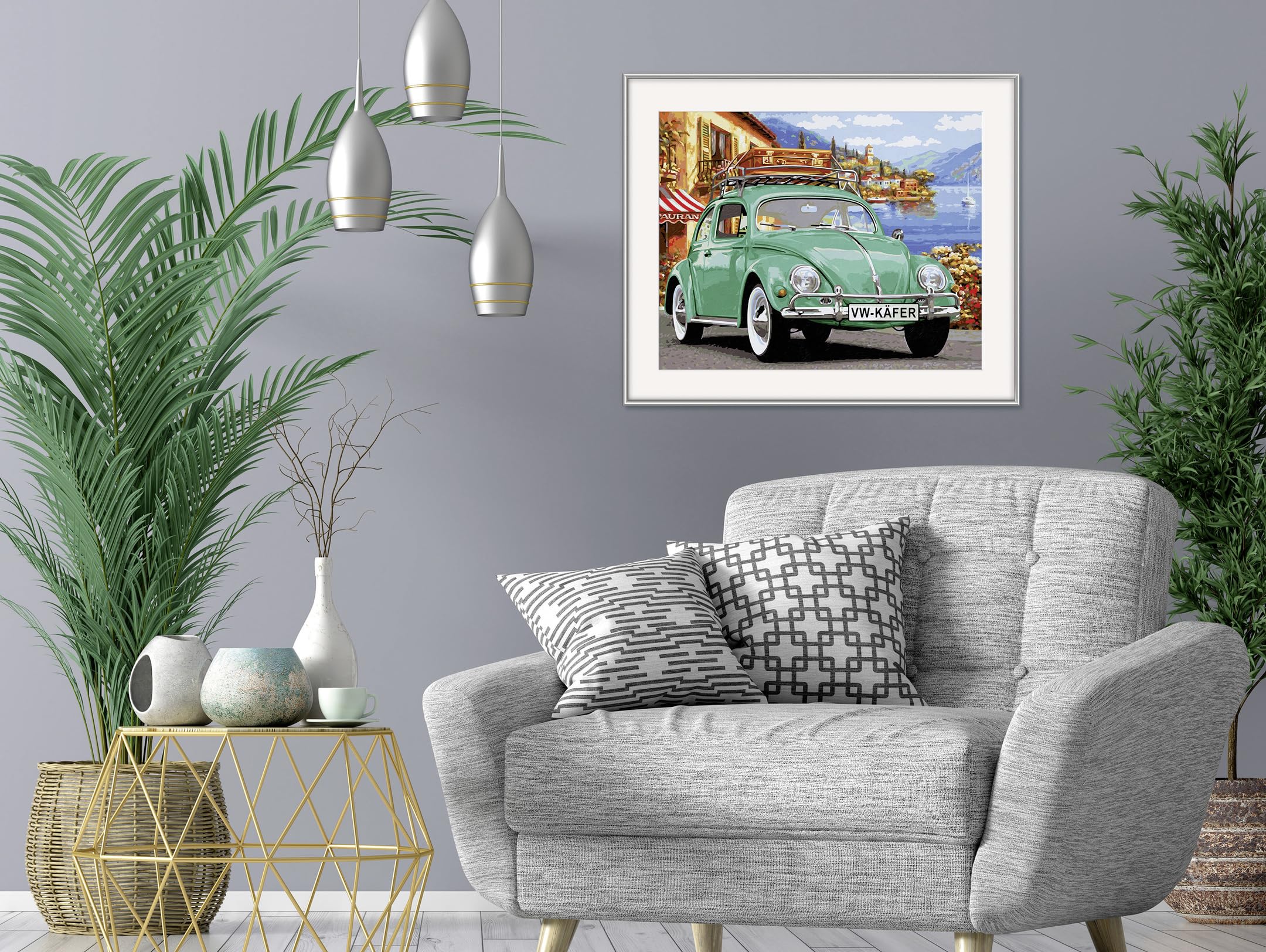 Schipper Malowanie według numerów Volkswagen Beetle 40 x 50 cm farby akrylowe pędzel