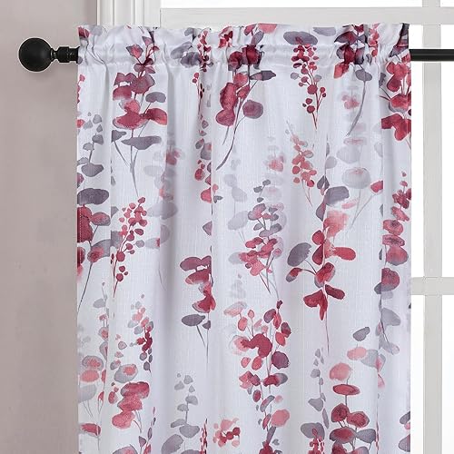 Miniatura 5 de Regal Home Collections Juego de cortinas de cocina y cenefa para ventana, 54 x 36 pulgadas, bolsillo para barra de café y cenefas de cortina para