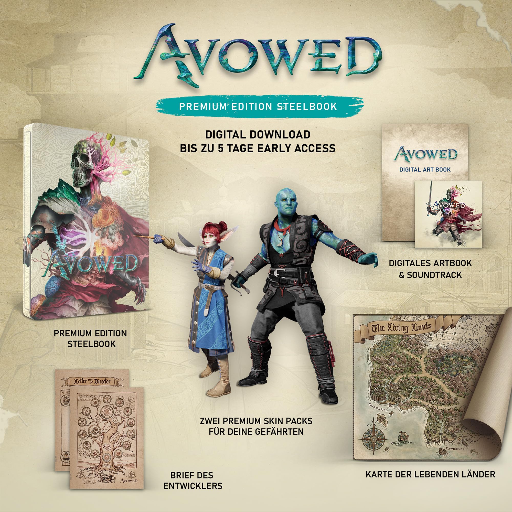 Avowed Premium Edition Steelbook - Download Code in der Box