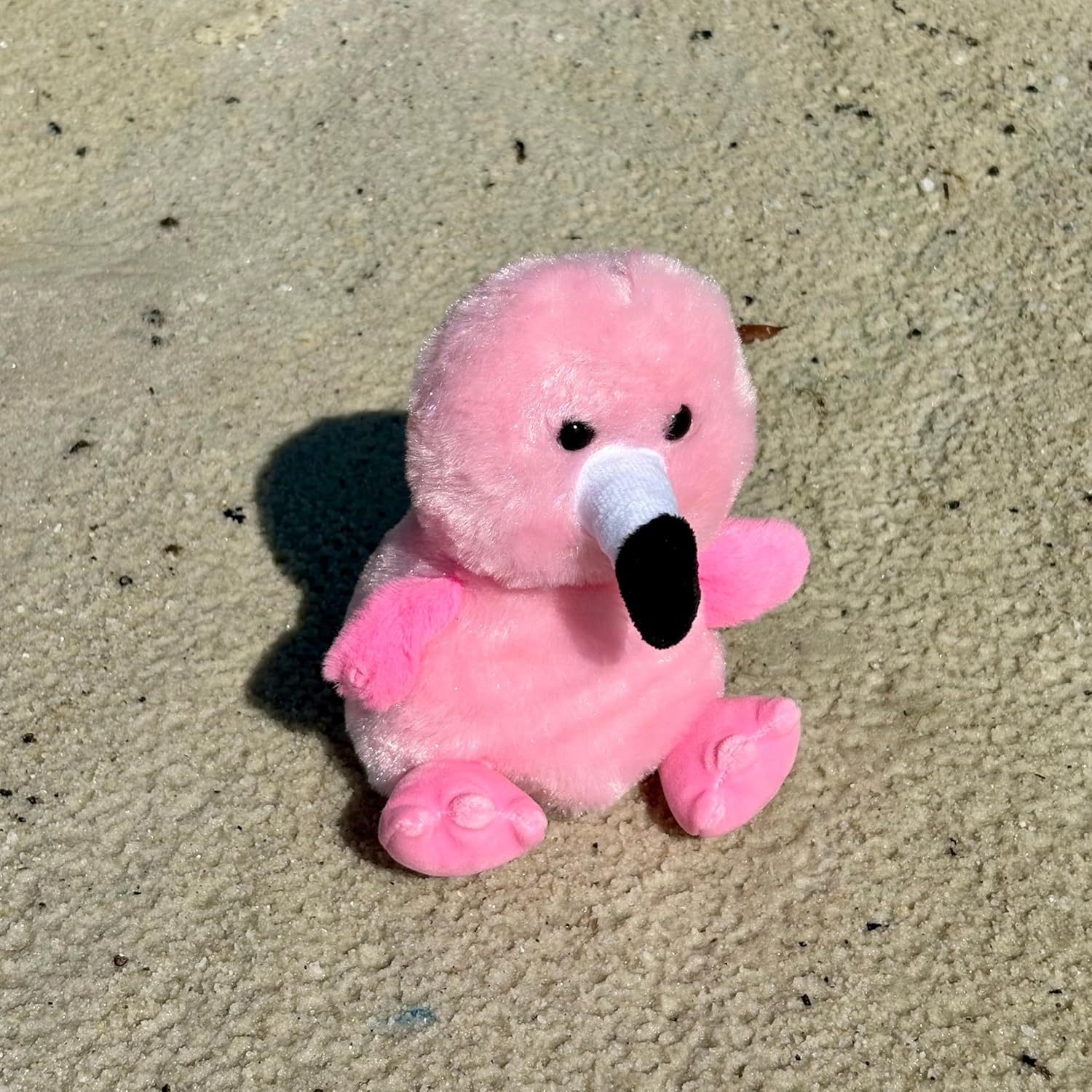 The Petting Zoo Flamingo Stuffed Animal Plushie, Gifts for Kids, Nuggetz Wildlife Animals, Pink Flamingo Plush Toy, 6 inches