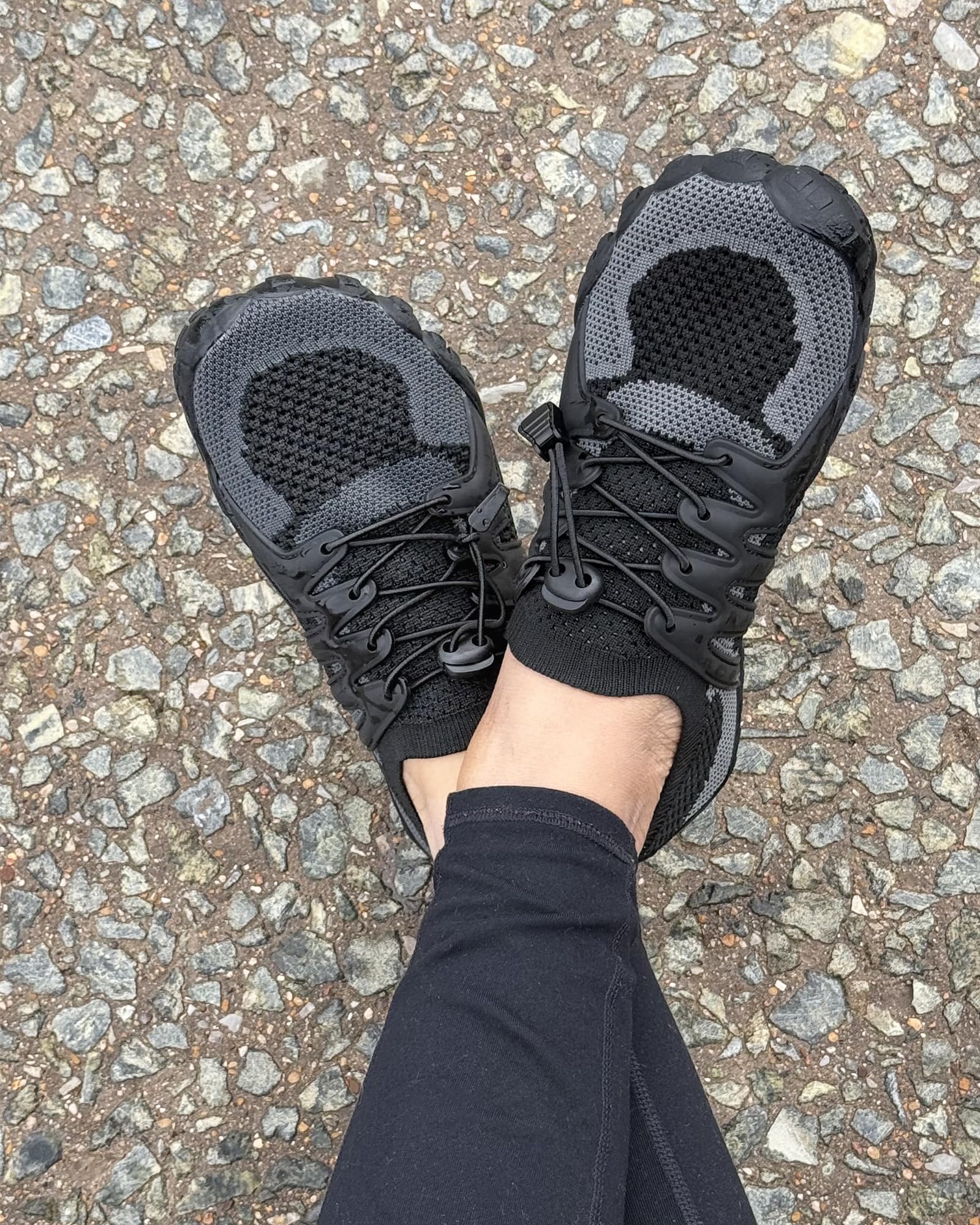 Stelle Water Shoes for Women Men Barefoot Shoes with Adjustable Laces Adult Quick-Dry Aqua Sock for Beach Swim Pool Hiking ?Black?7?