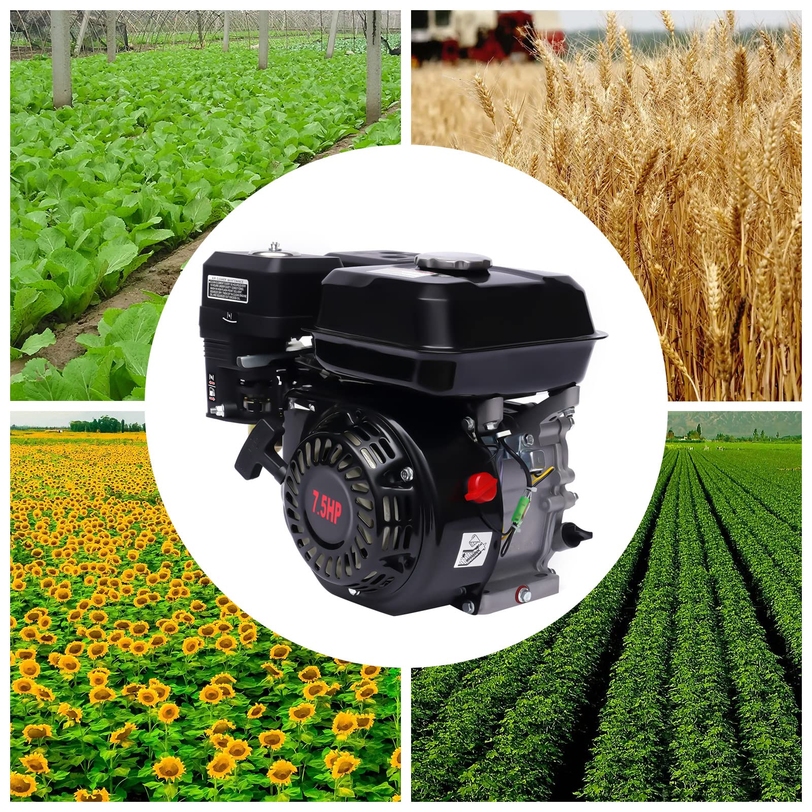Generador portátil a gas - 5100 vatios - negro | 7.5hp | 4 tiempos | Modelo GX210 | alto rendimiento | compacto | duradero