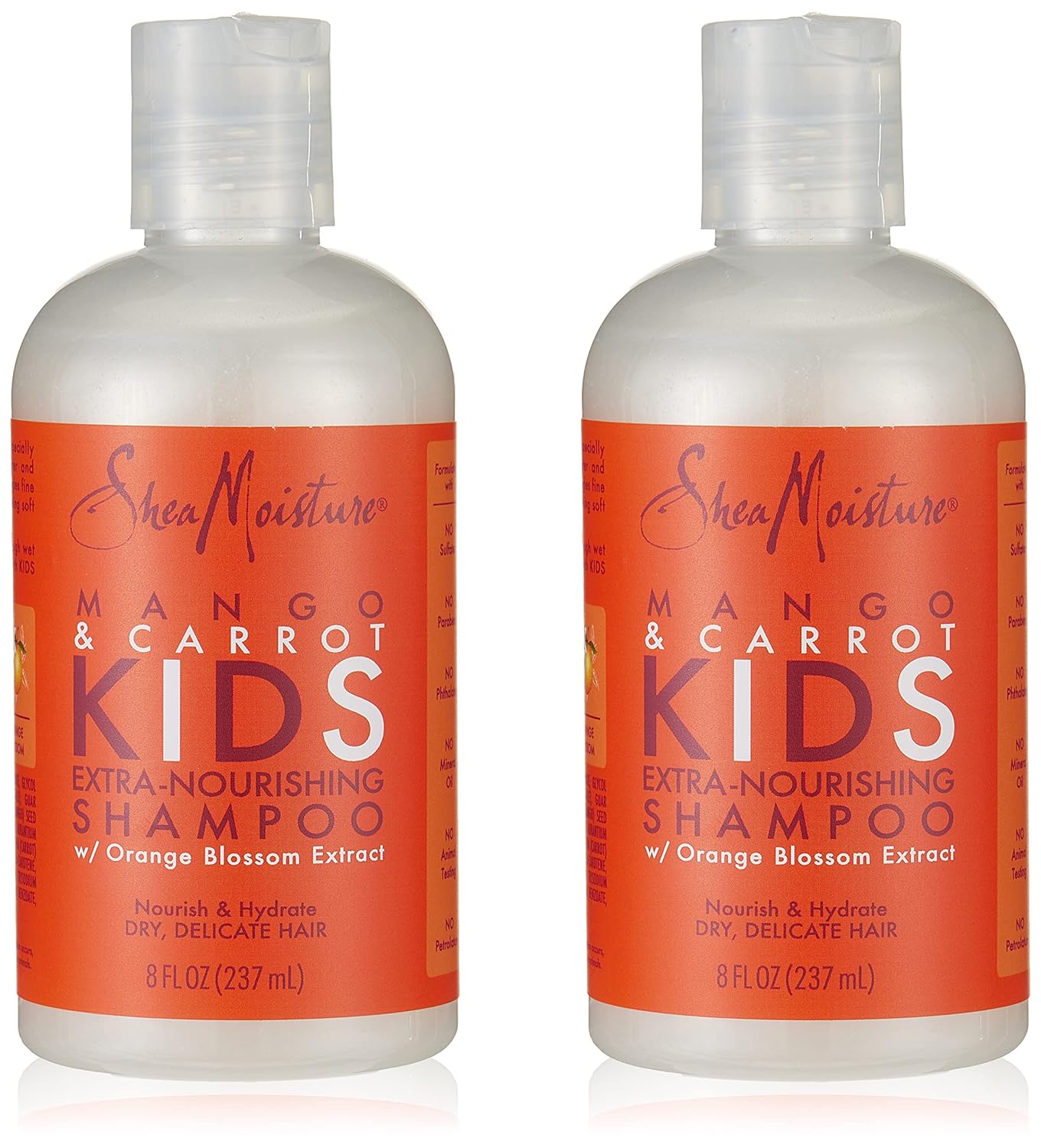 Shea Moisture Kids Shampoo 8 Ounce Mango/Carrot Extra Nourishing (236ml) (2 Pack)