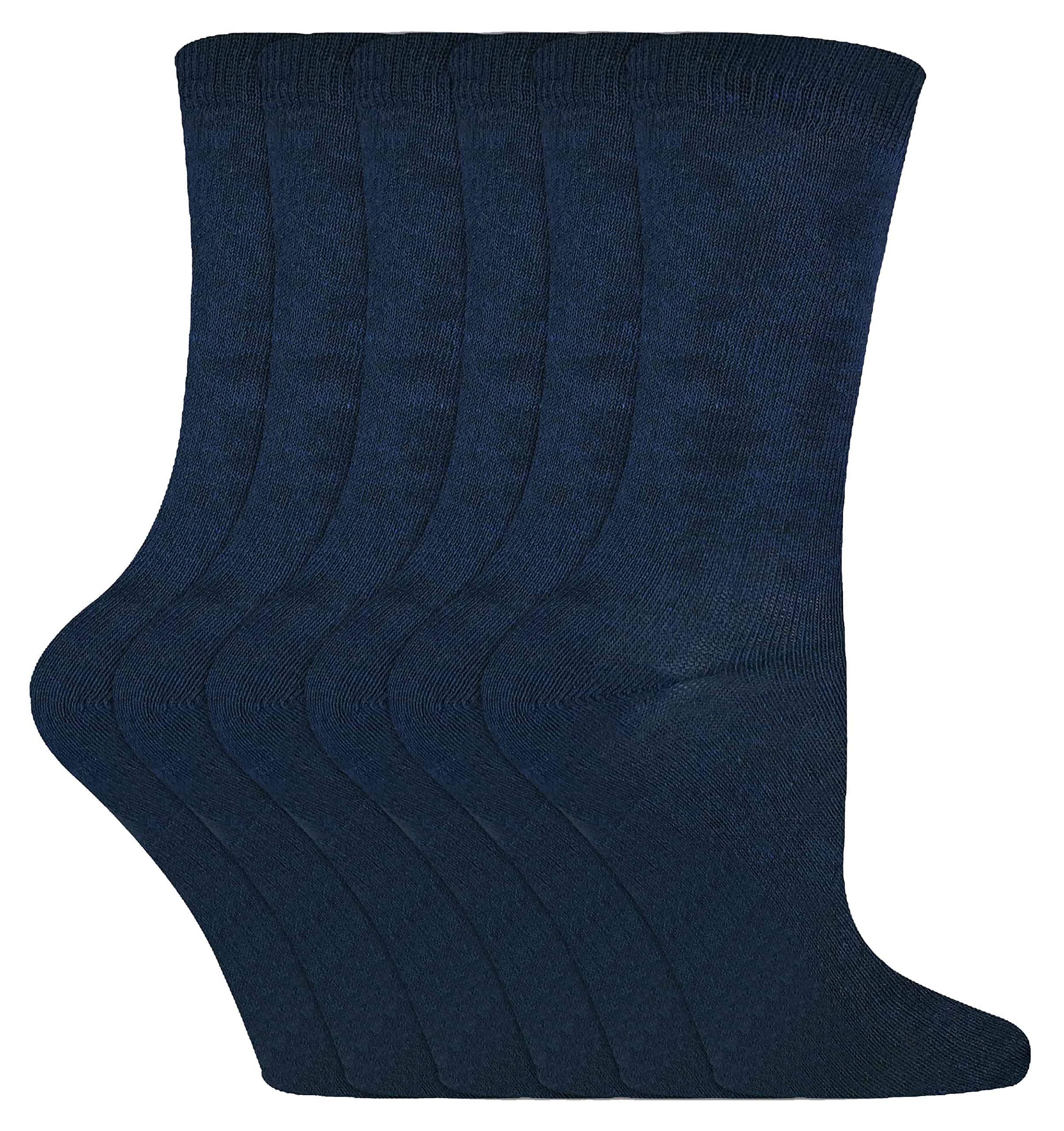 Sock Snob 6 Pares Niño Finos Colores Vestir Algodon Calcetines para Colegio Uniforme