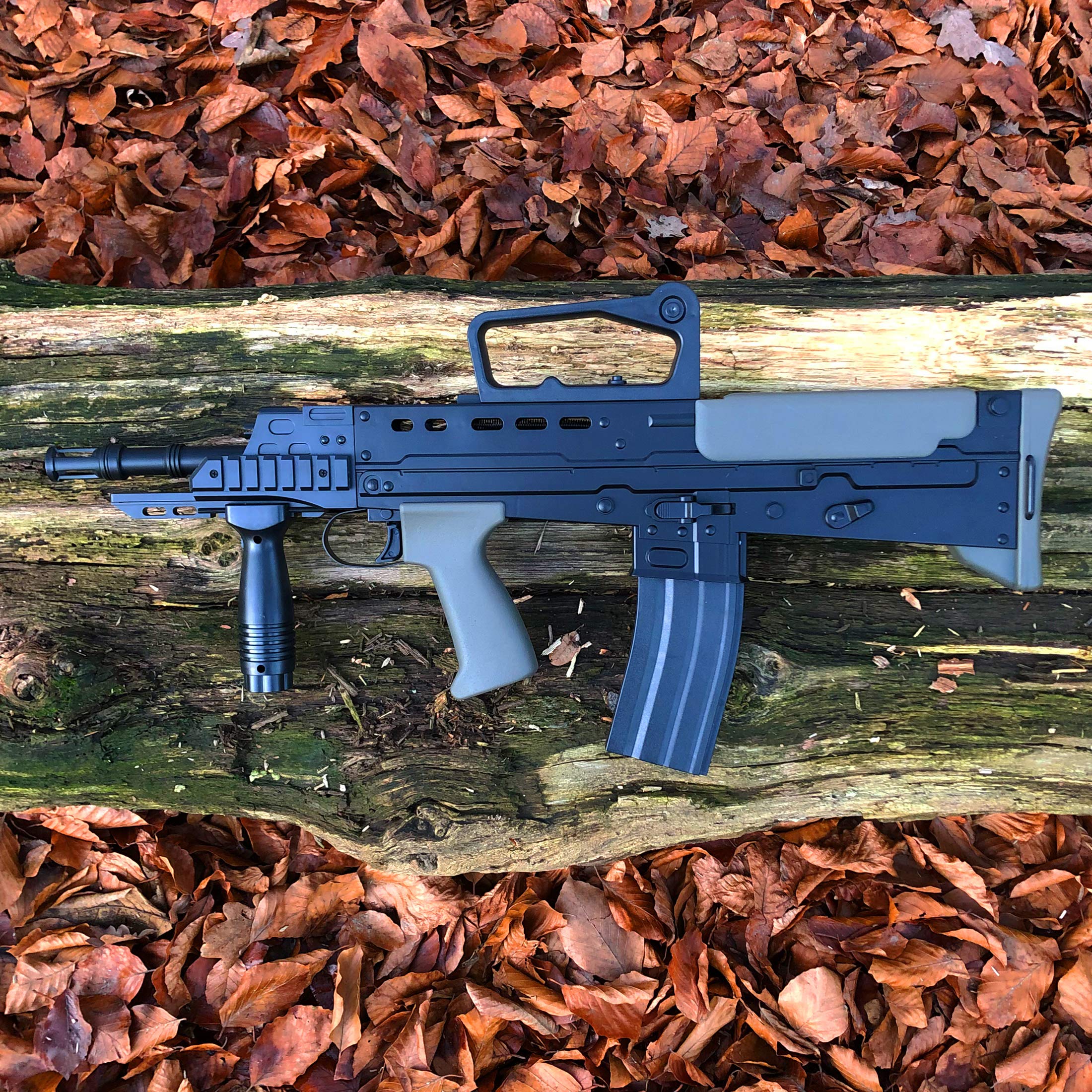 Rayline Softair L86A1 Softair Gewehr (Manuell Federdruck), Material: ABS (Stoßfest), Nachbau im Maßstab 1:1,Gewicht: 1300g, Kaliber: 6mm, Farbe: Schwarz - (unter 0,5 Joule - ab 14 Jahre) Länge: 590 mm
