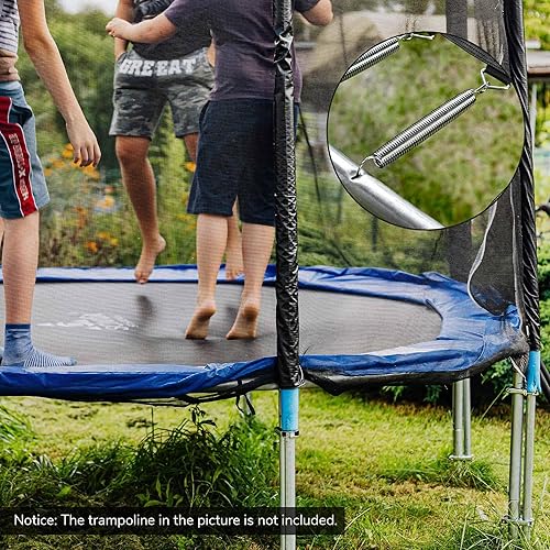Miniatura 5 de AW Resortes de trampolín de 5.5 a 8.25 pulgadas, resortes de repuesto de acero galvanizado, accesorios para trampolín, piezas de varios tamaños