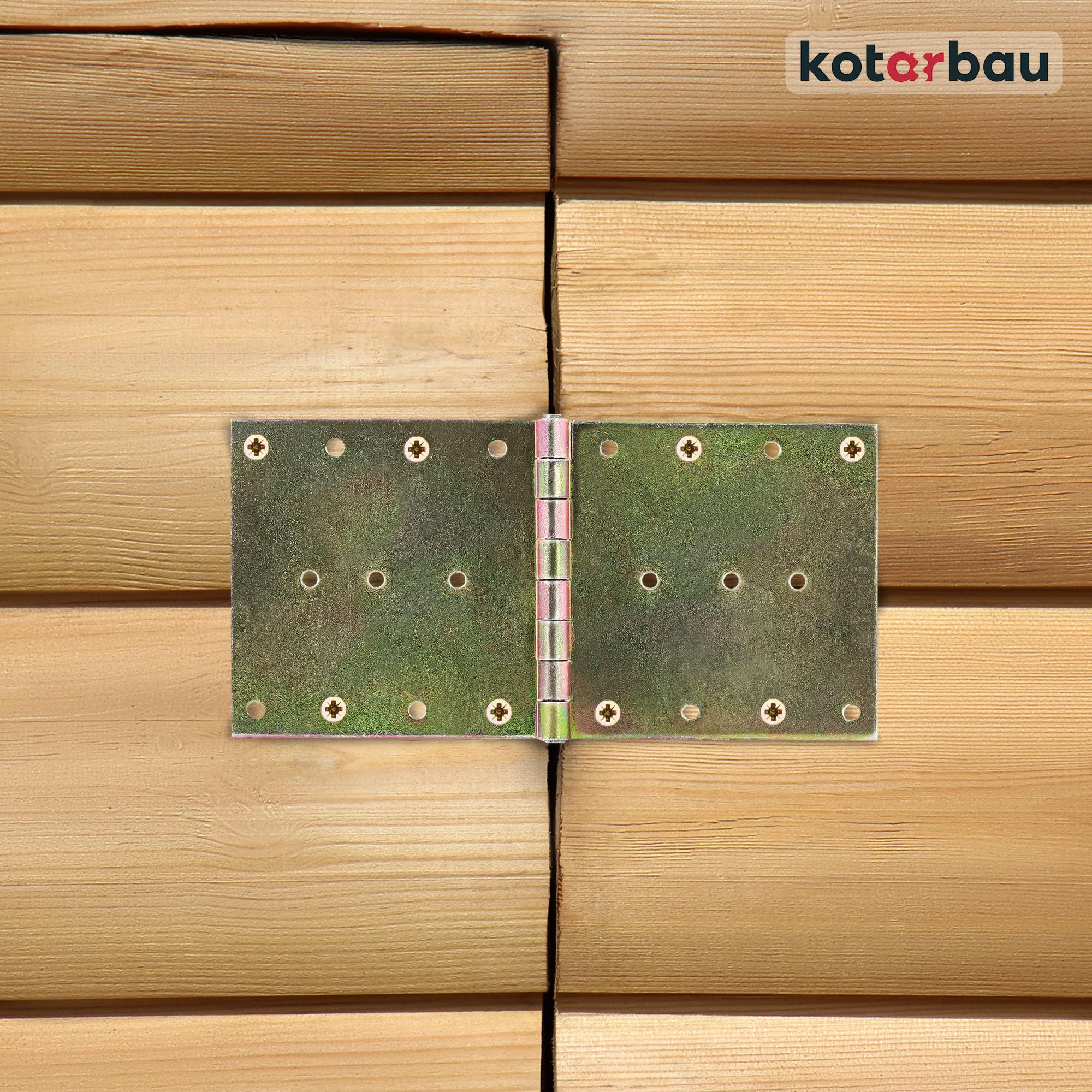 KOTARBAU® Lot de 10 charnières de porte - Roulées - 100 x 200 mm - Galvanisées robustes