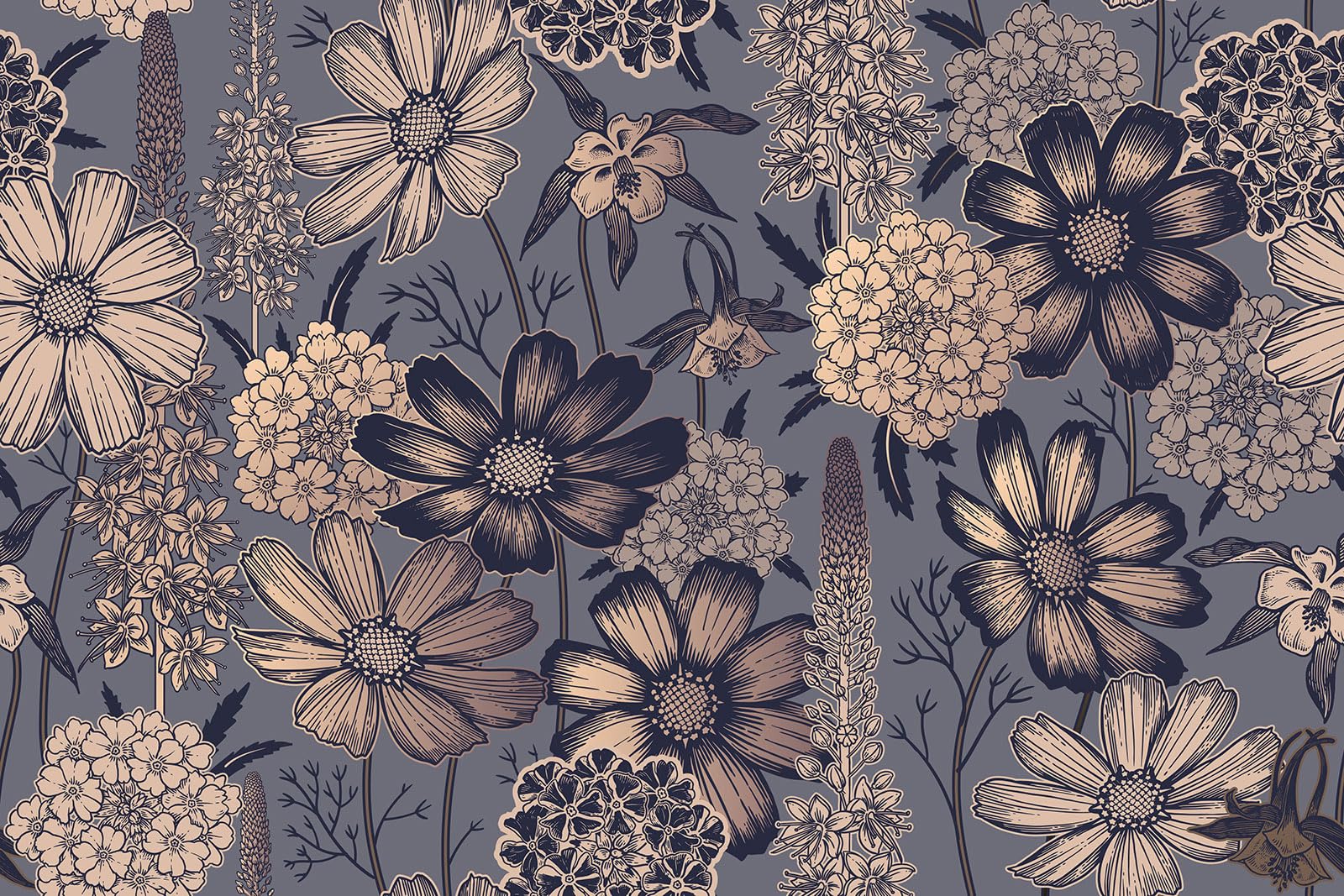 Lumalea Adesivo adesivo per cucina, motivo: fiori 3617681461708, adesivo + protezione opaca, 80 x 120 cm