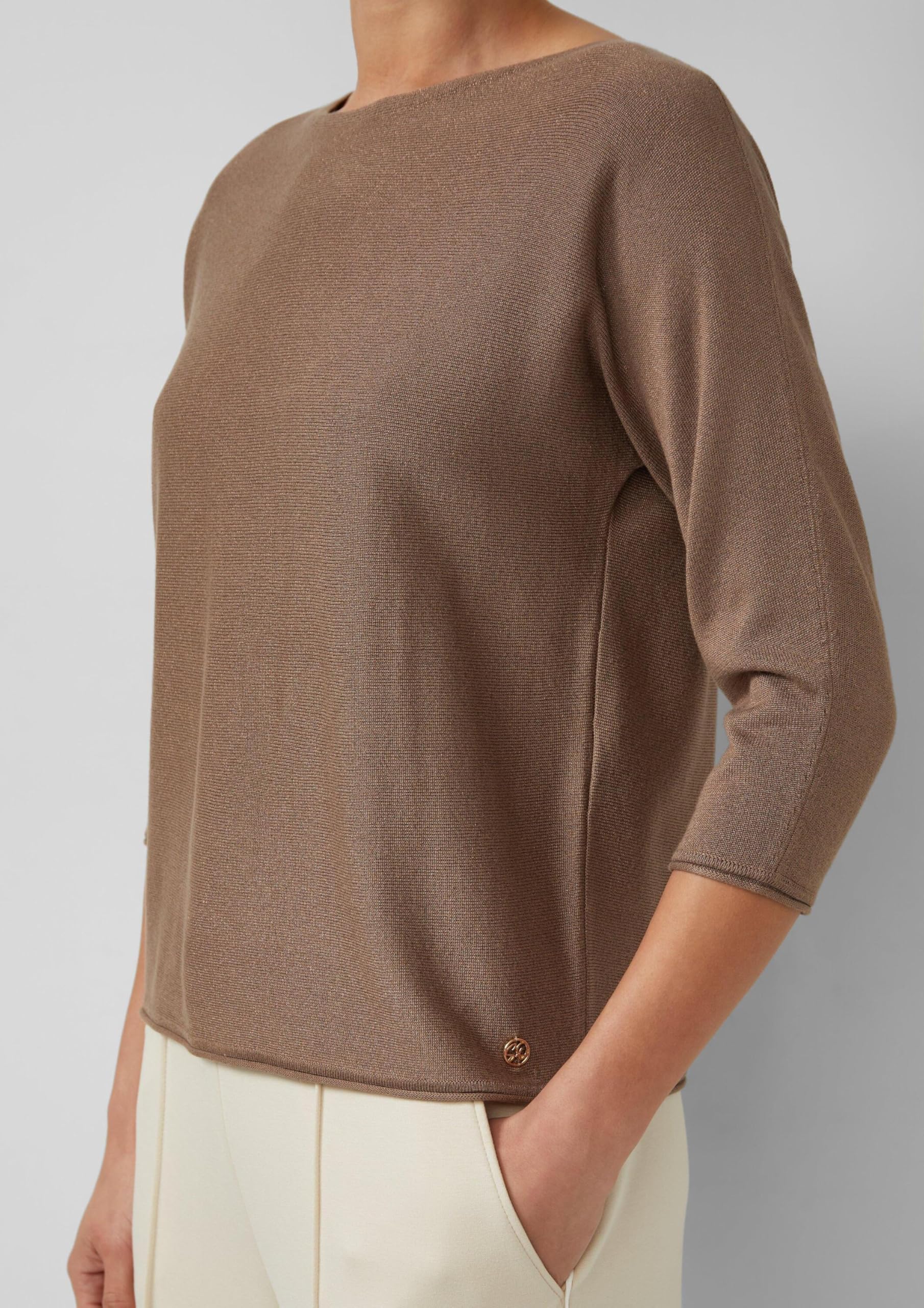 s.Oliver Damen Strickpullover – Feinstrick, U-Boot-Ausschnitt, Relaxed Fit