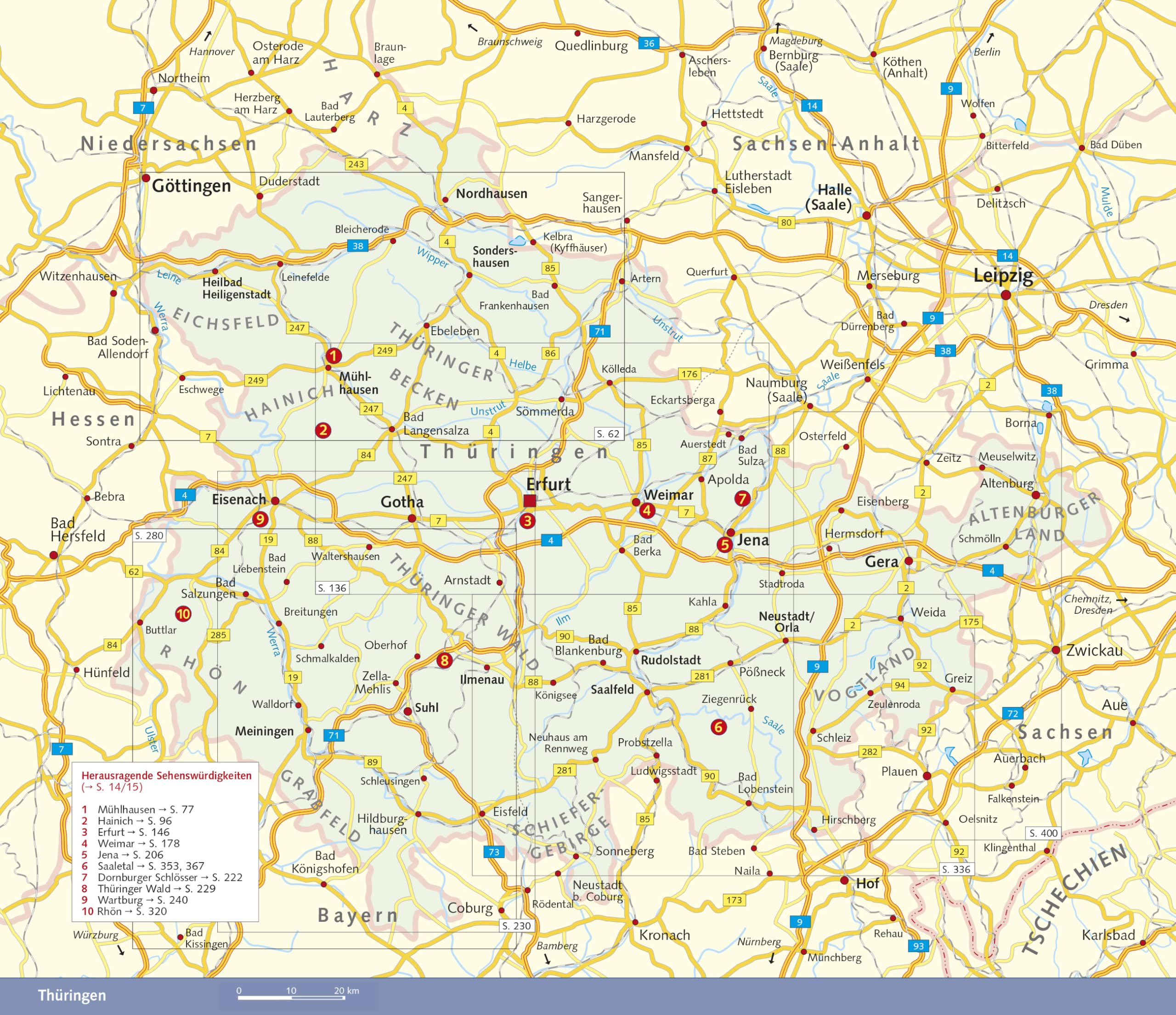TRESCHER Reiseführer Thüringen: Erfurt, Weimar, Jena, Gotha, Eichsfeld, Thüringer Wald, Werratal, Vogtland und Saaletal