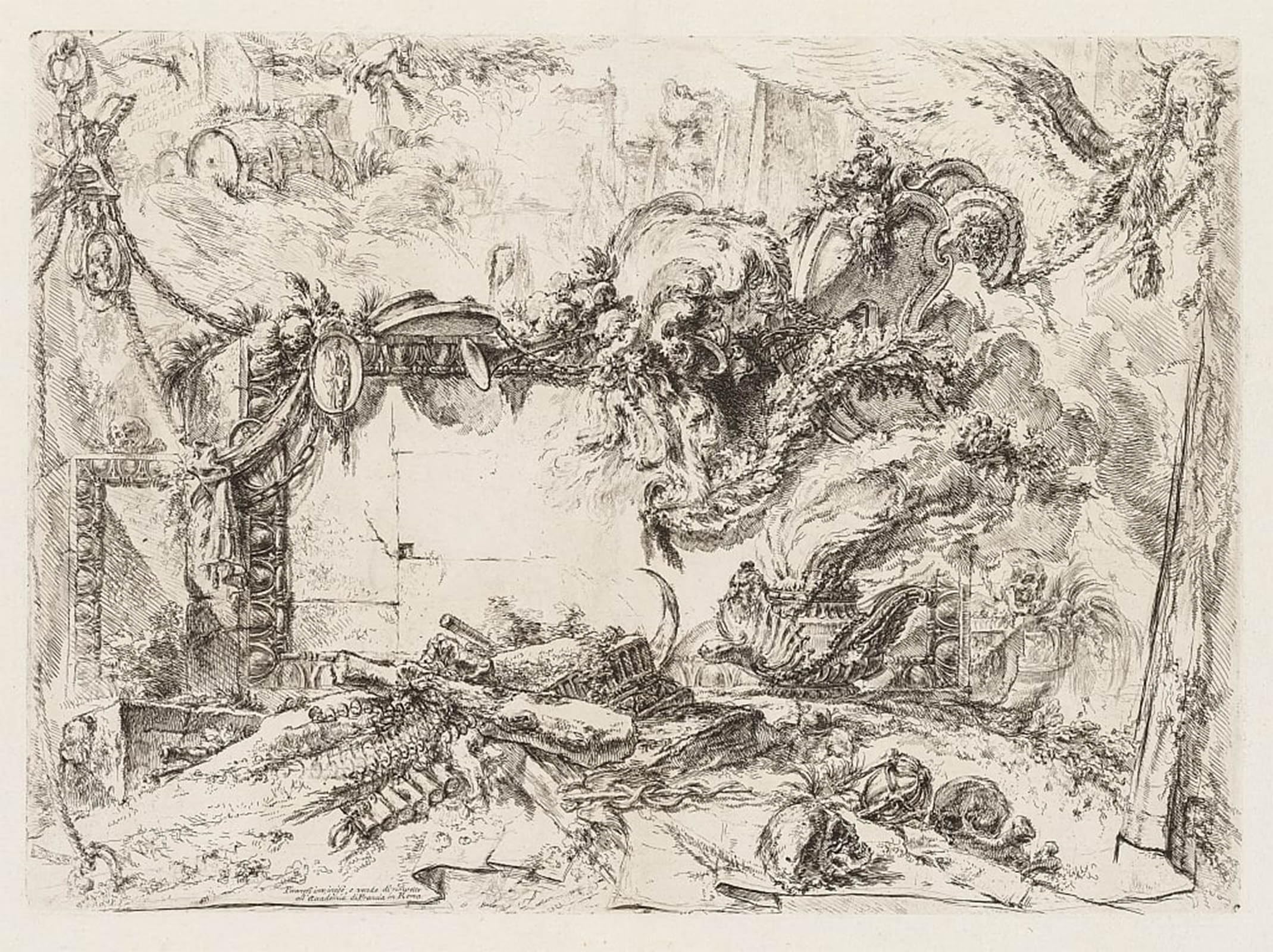 Tableaux Murale Art Ruines de Groteschi Piranesi Affiche 60x90cm - 5
