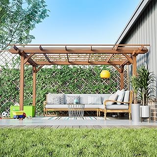 10 Grape Pergola Ideas for Shaded and Productive Gardens 72 12x10 FT Outdoor Fir Wood Pergola with Grape Trellis – Rustic Garden Tre...