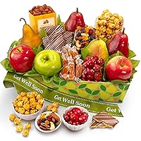 Vista 1 de A Gift Inside Get Well Soon Orchard Delight Fruta y Gourmet - Canasta de Regalo