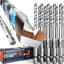 PRESCH Tile Drill Bit 5 mm (10 Pieces) - Clean Drills in Hard Tiles - Tile Drill Bit with Hex Shank and Carbide Tip - Tile Drill Bit Set for Tile, Ceramic, Stone and Granite