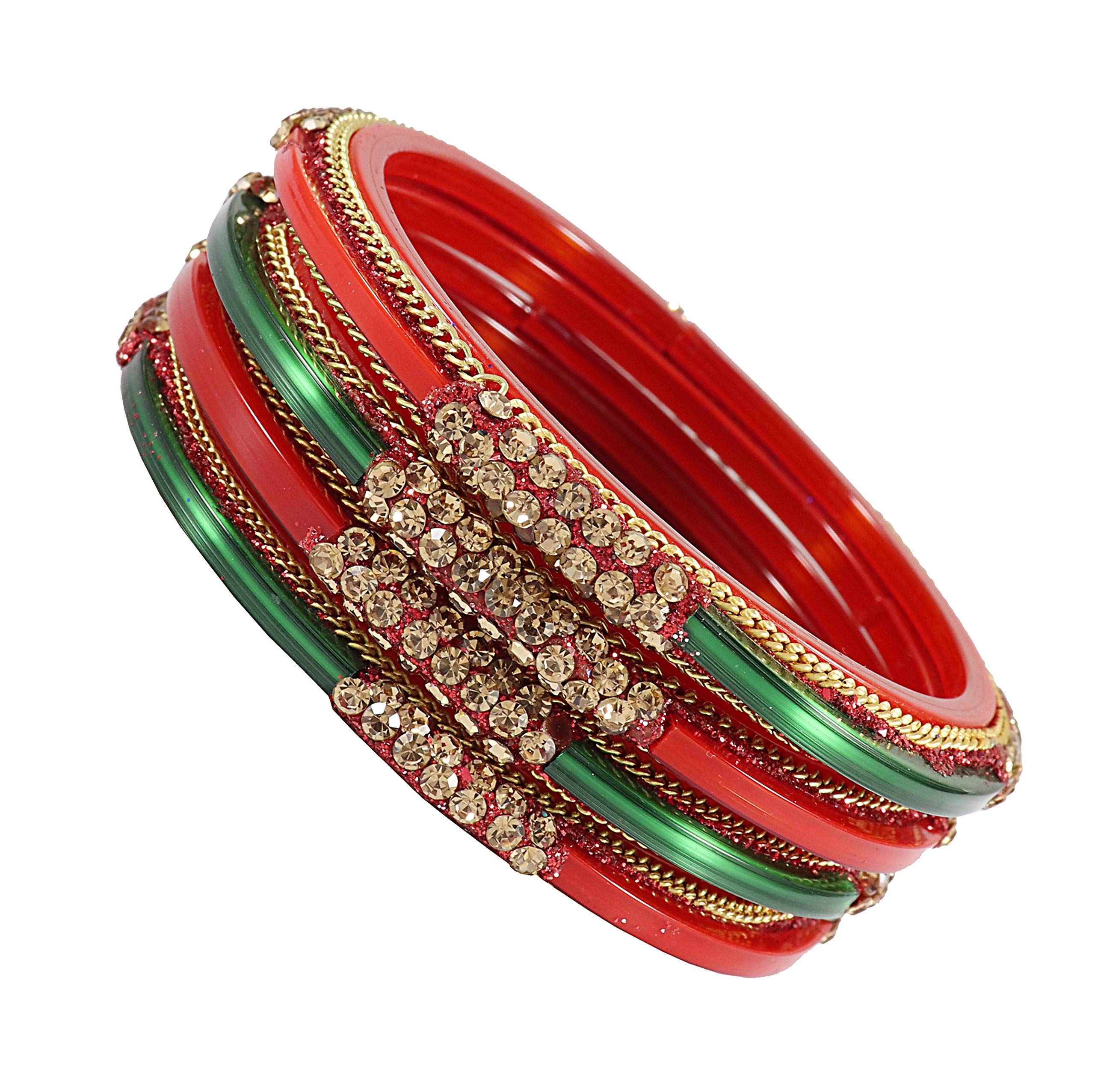 See full amazon price history chart for ZULKA Glass with Zircon Gemstone Or Spread with Glitter Pattern and Linked with Chain Glossy Finished Kada Set For Women and Girls, (Red Green_2.8 Inches), Pack Of 4 Kada Set ZULKA Glass with Zircon Gemstone Or Spread with Glitter Pattern and Linked with Chain Glossy Finished Kada Set For Women and Girls, (Red Green_2.8 Inches), Pack Of 4 Kada Set (B07W6L6NRH) Amazon Price History, Amazon Price Tracker