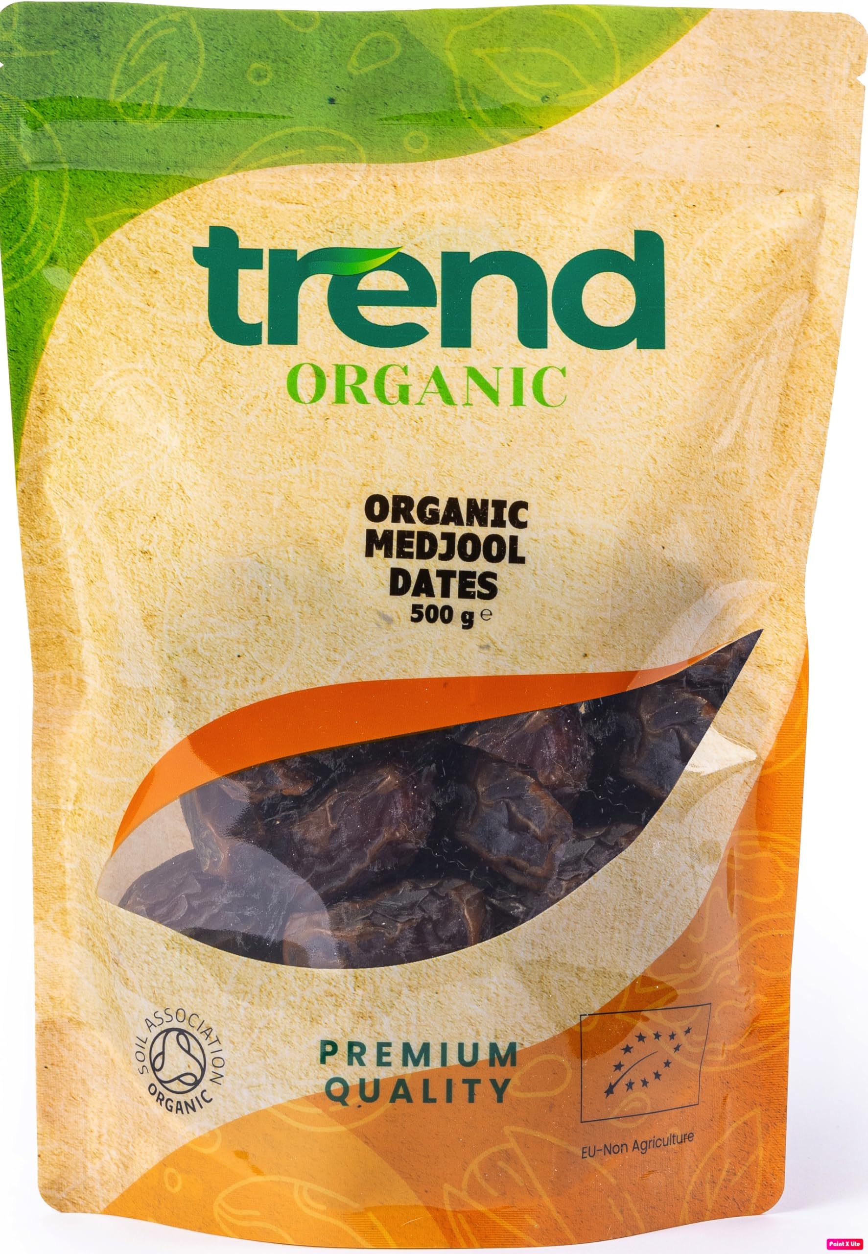 Trend Organic Medjool Dates, 500g - Nutritious Snack with Natural Sugars and Dietary Fibre – Ideal for Baking and Cooking - Certified Organic, Vegan, GMO-Free, No Additives No Preservatives, Raw
