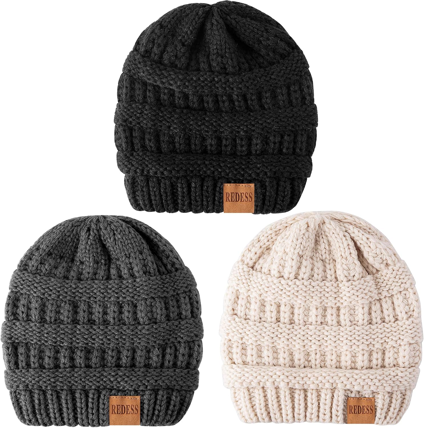 REDESS Baby Kids Winter Warm Hats, Infant Toddler Children Beanie Knit Cap Girls Boys