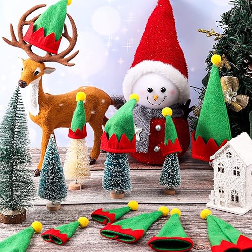 Miniatura 4 de SATINIOR 48 piezas de 6.7 pulgadas, 4.72 pulgadas, 2.75 pulgadas, mini sombreros de Papá Noel de Navidad para manualidades