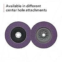 Vista 14 de 3M Disco de aleta 769F, tipo 27, 60+, 4-1/2 in x 7/8 in, abrasivo de alto rendimiento, disco de pulido y acabado de grano de precisión de cerámica