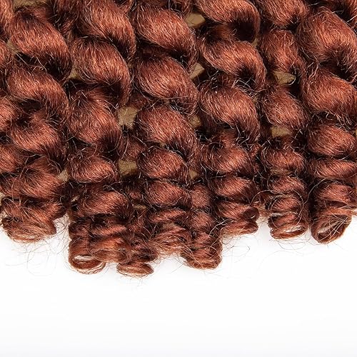Miniatura 7 de Pelo jamaicano con ganchillo para mujeres negras, 2 rizos de varita, trenzas de pelo corto rizado con rebote, extensiones de cabello sintético
